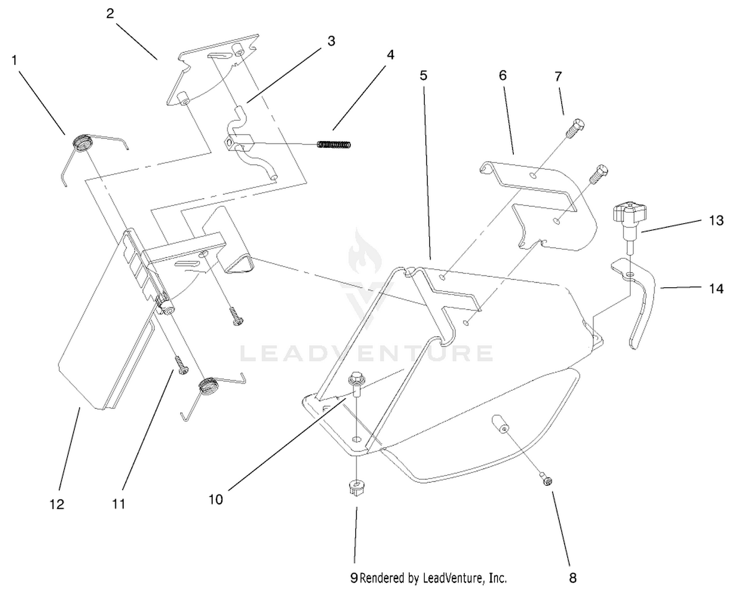 Rear Bagging Discharge Chute Assembly