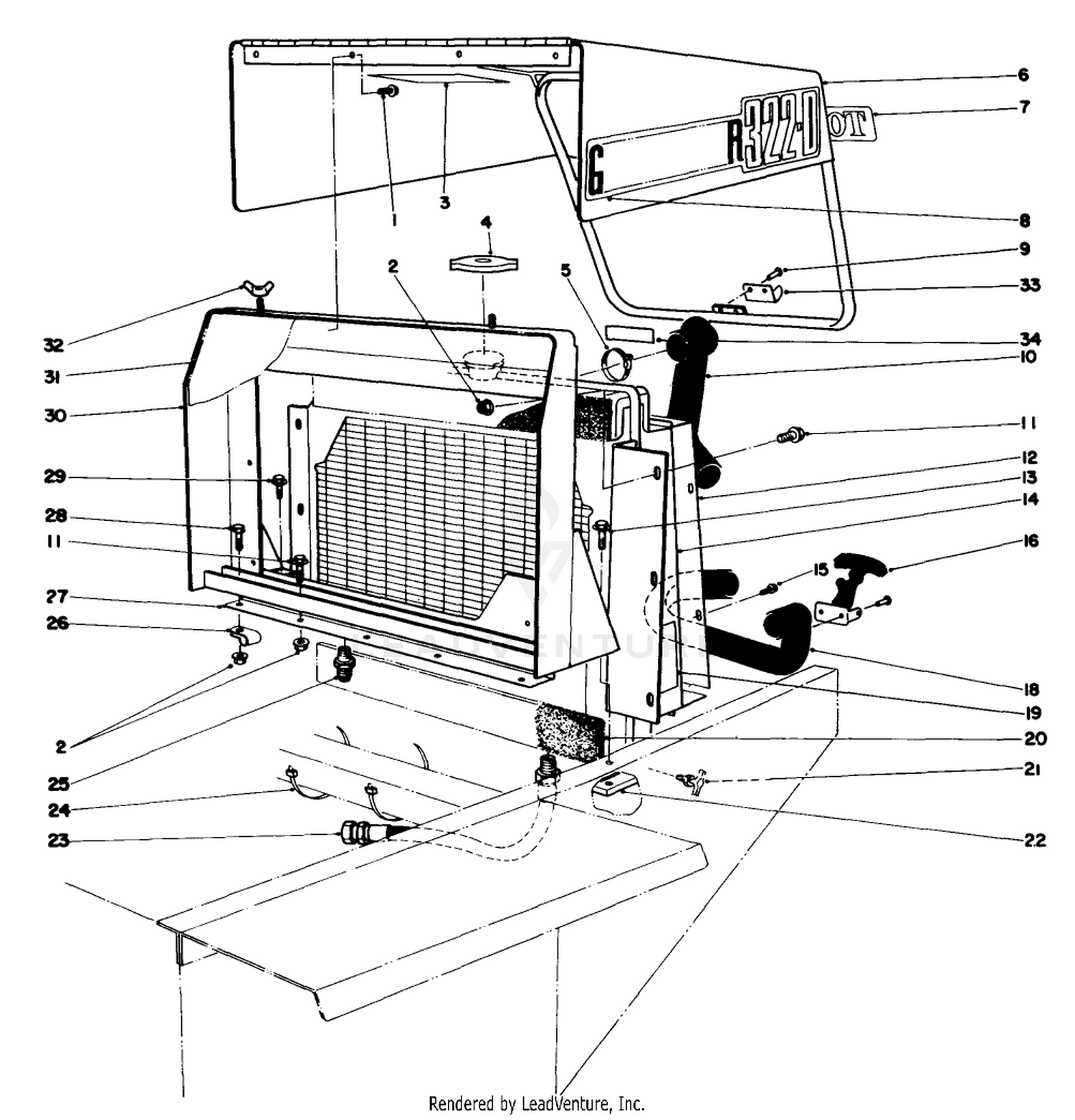Radiator  Hood Assembly