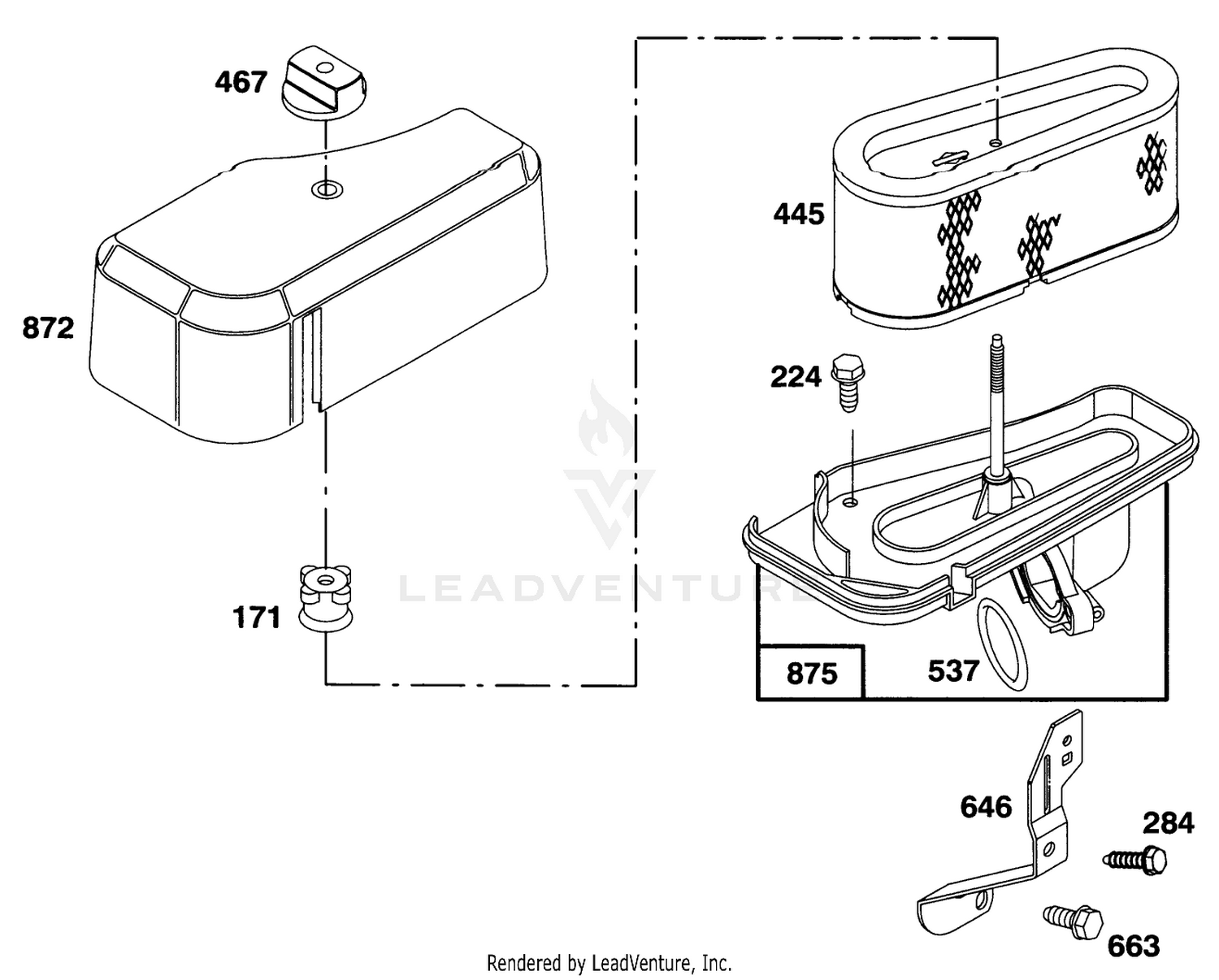 Engine Briggs  Stratton Model 282707-0119-01 3