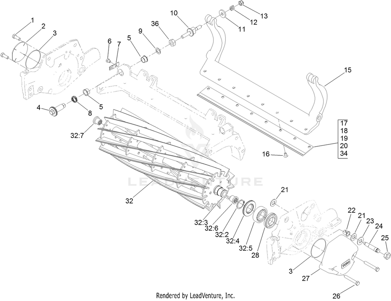 Reel and Bedbar Assembly