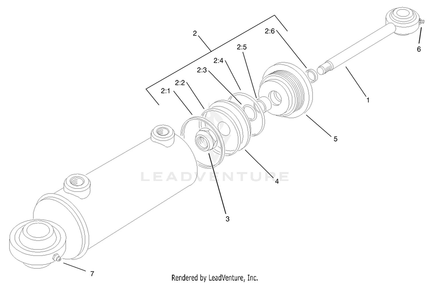 Steering Cylinder Assembly No. 76-2070