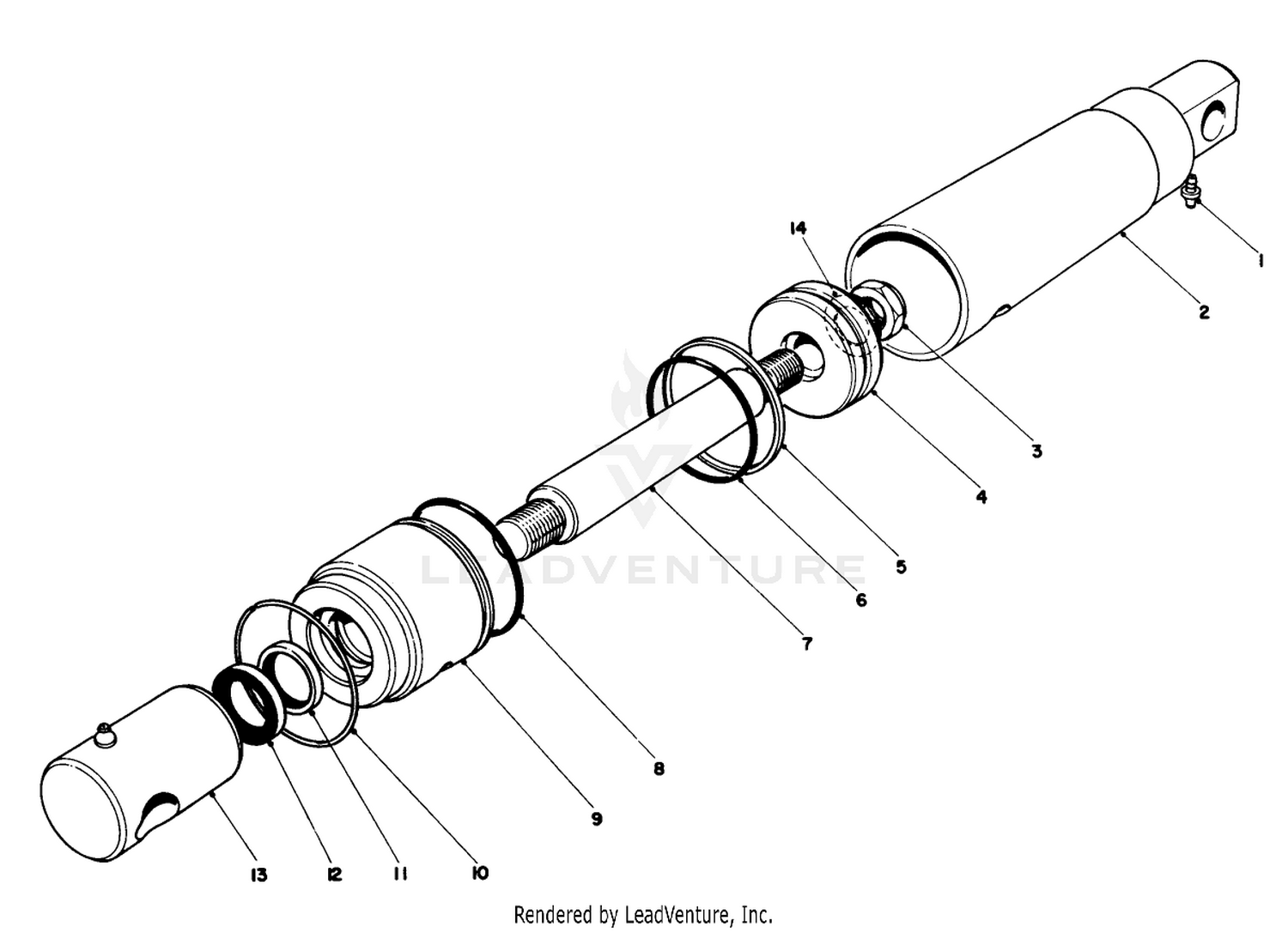 Hydraulic Cylinder Assembly No.21-0390