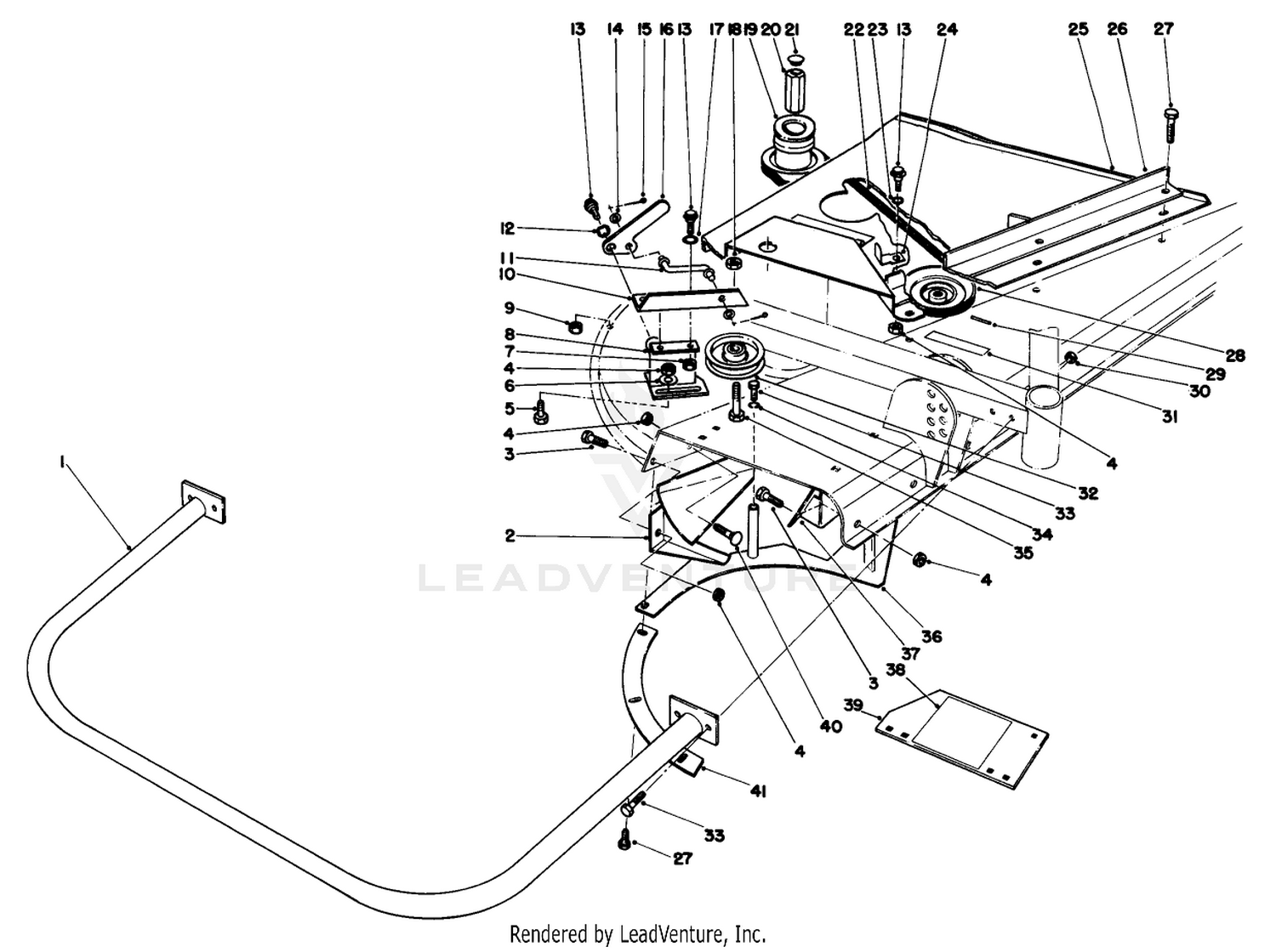 Idler Pulley  Deflector Assembly