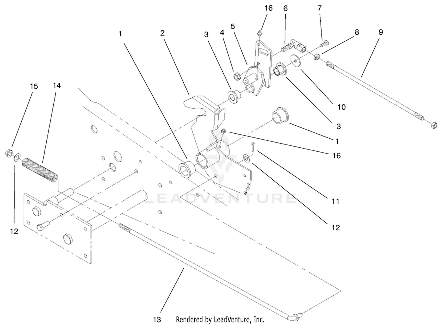 Lower Parking Brake Assembly