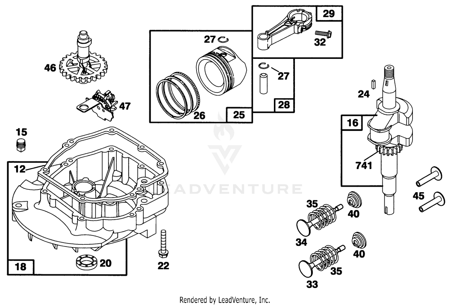 Engine Briggs  Stratton Model 124707-3185-01 2