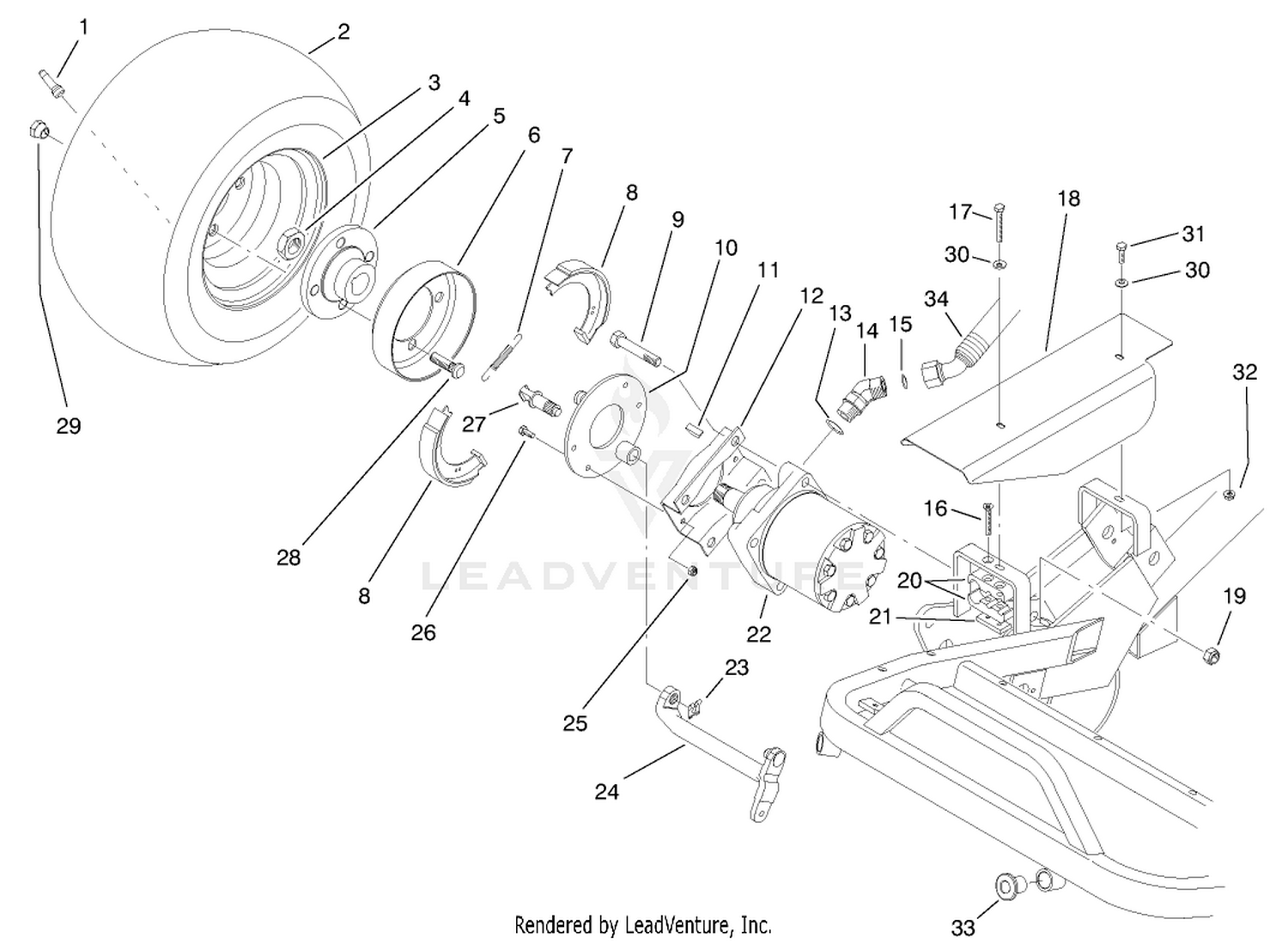Front Wheel  Brake Assembly