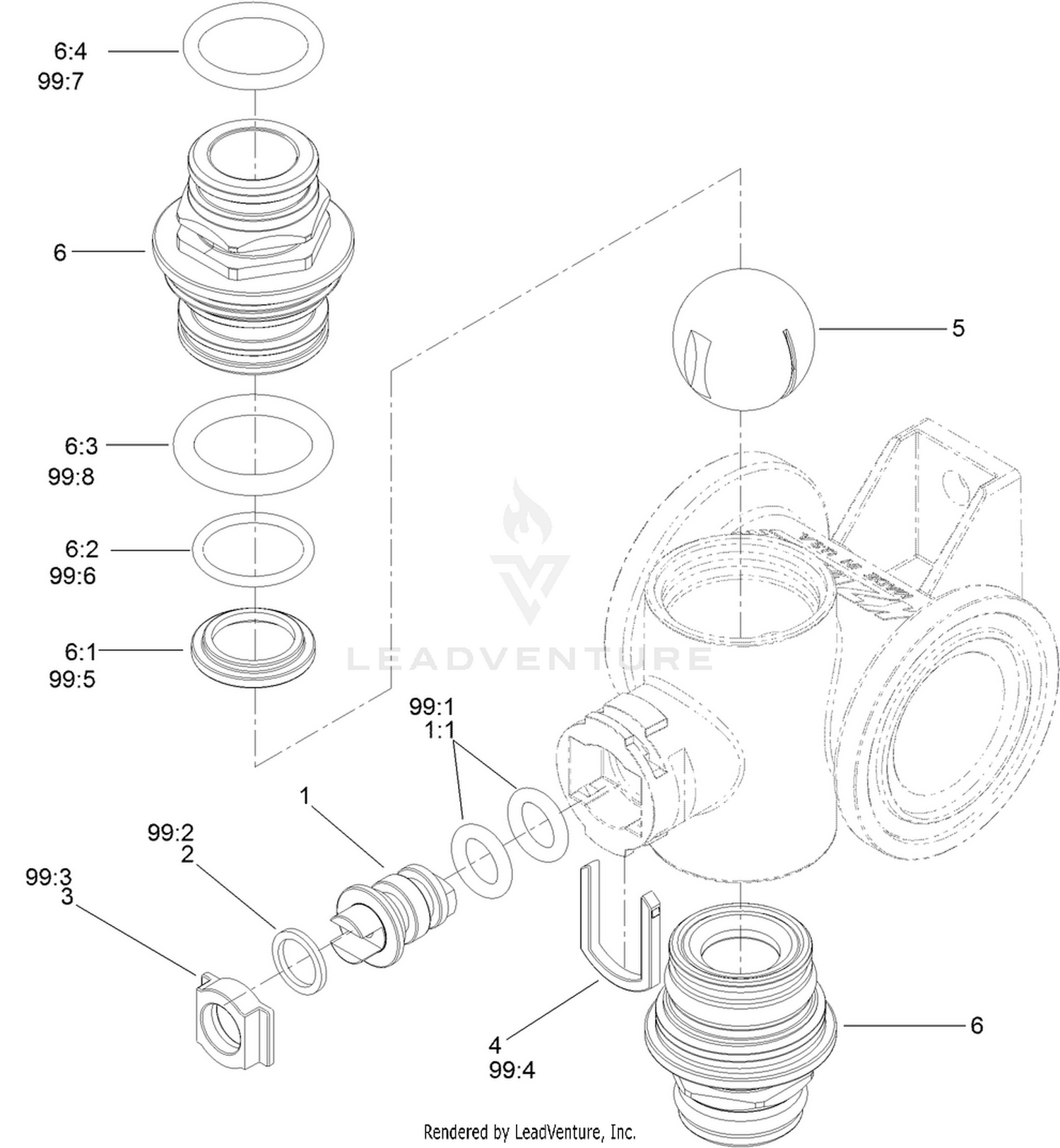 Regulating Valve Body Assembly No. 127-9804