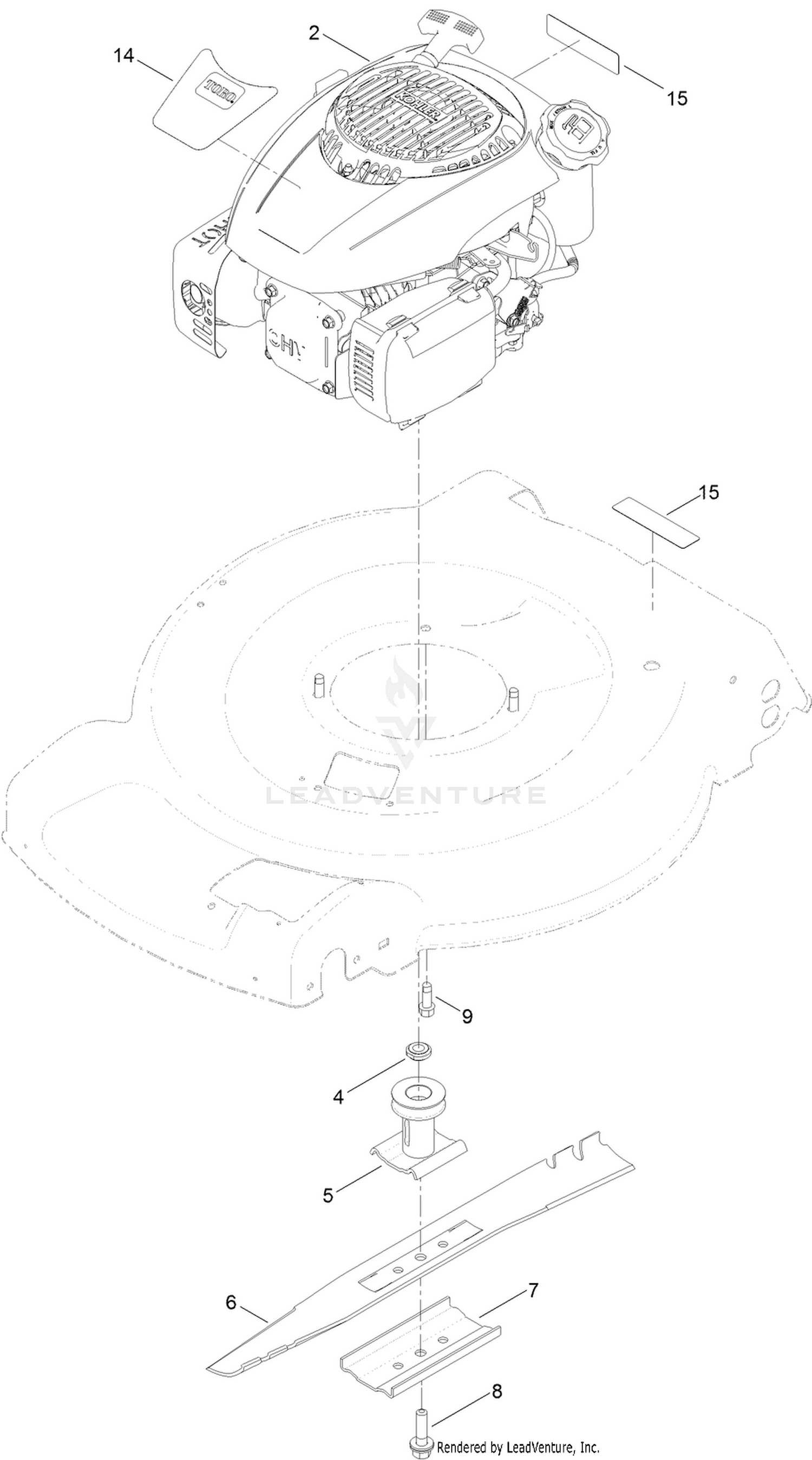 Engine and Blade Assembly