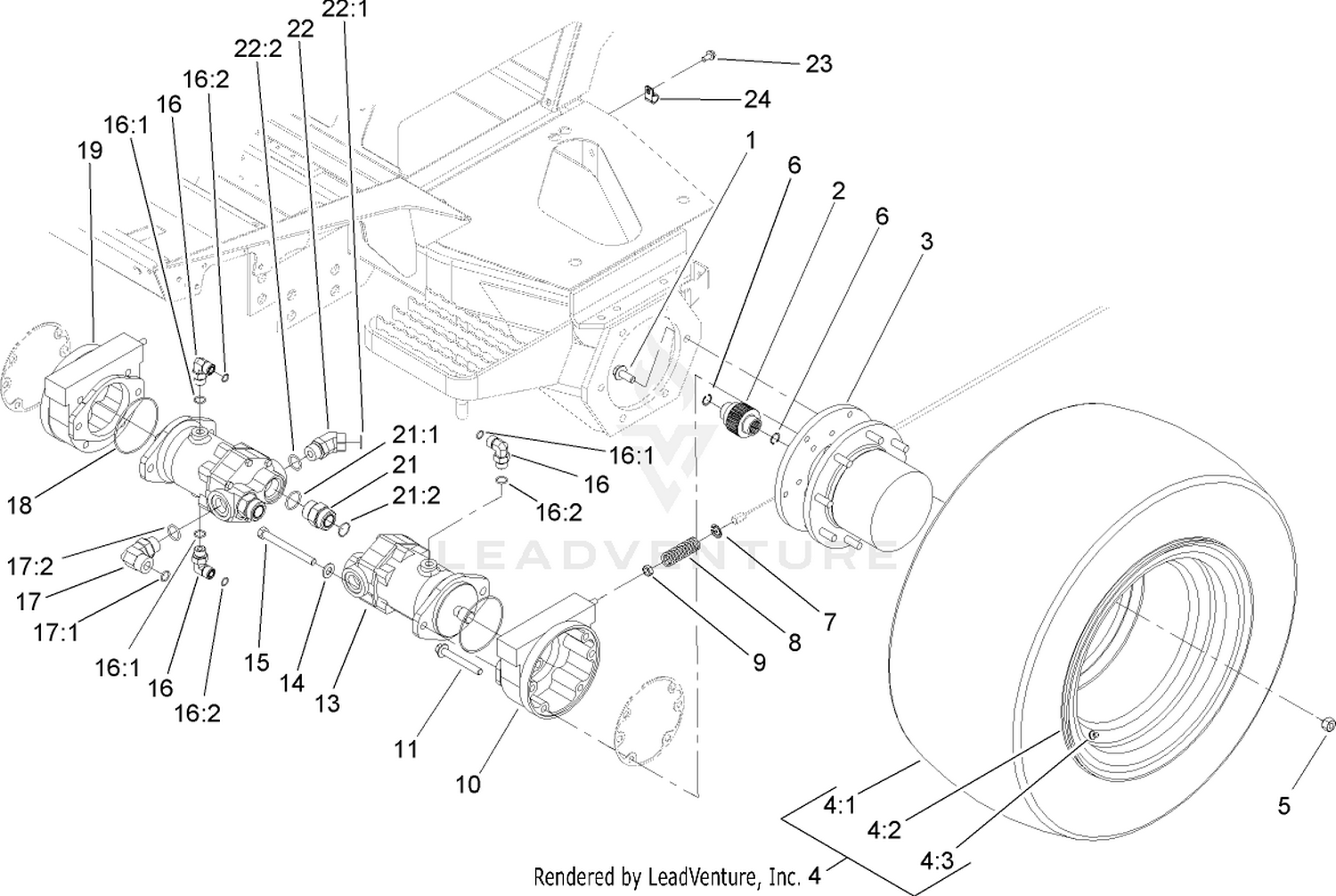 Front Drive and Brake Assembly