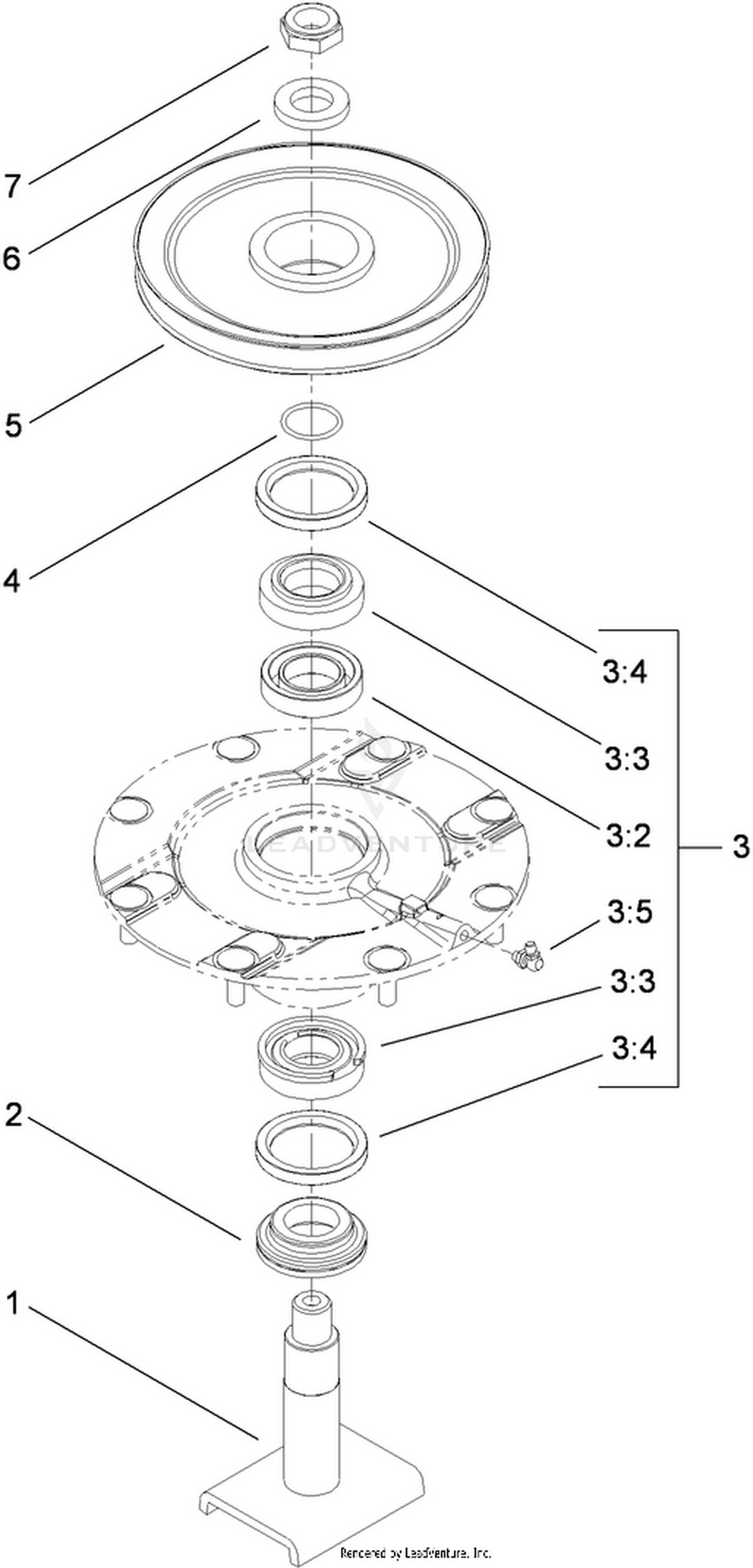 High Driven Spindle Assembly No. 119-4549
