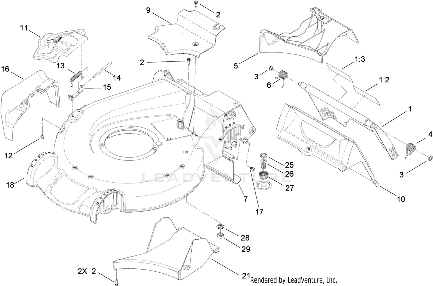 Deck Housing and Rear Door Assembly