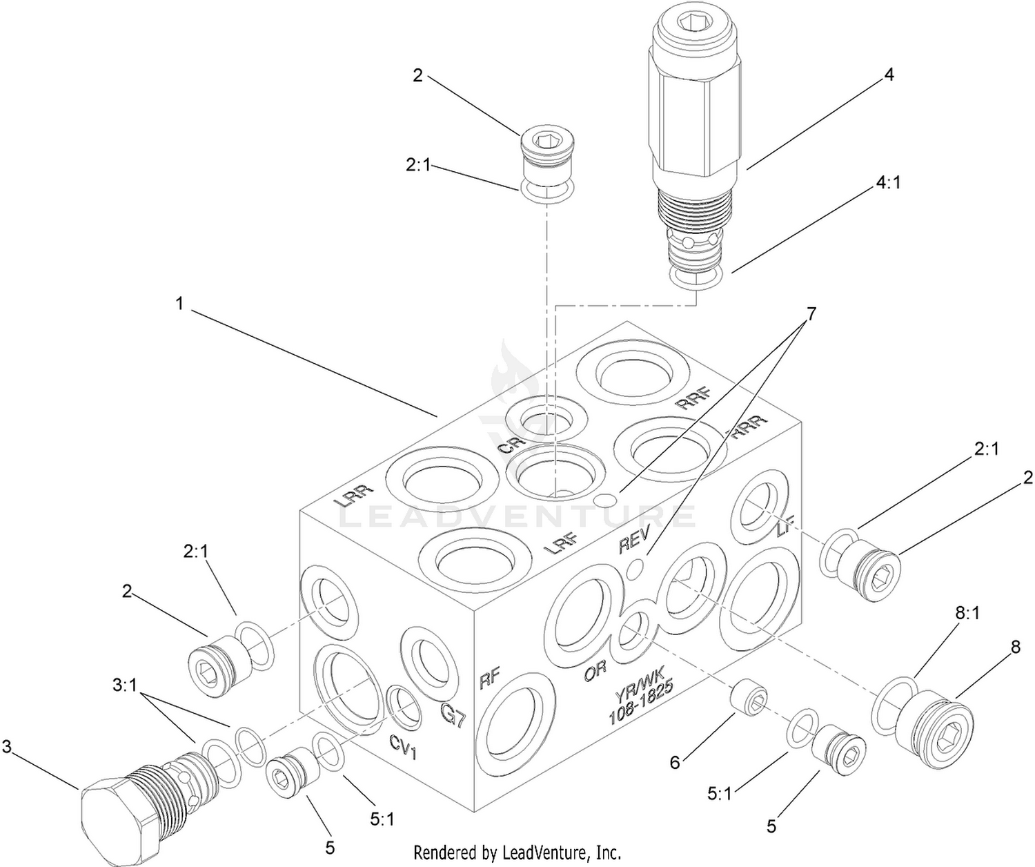 Four Wheel Drive Manifold Assembly No. 108-1825