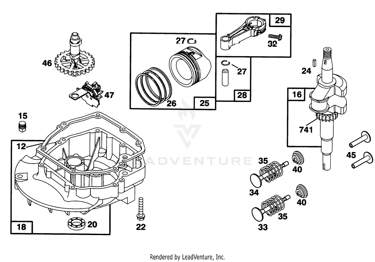 Engine Briggs  Stratton Model 128802-0615-01 2