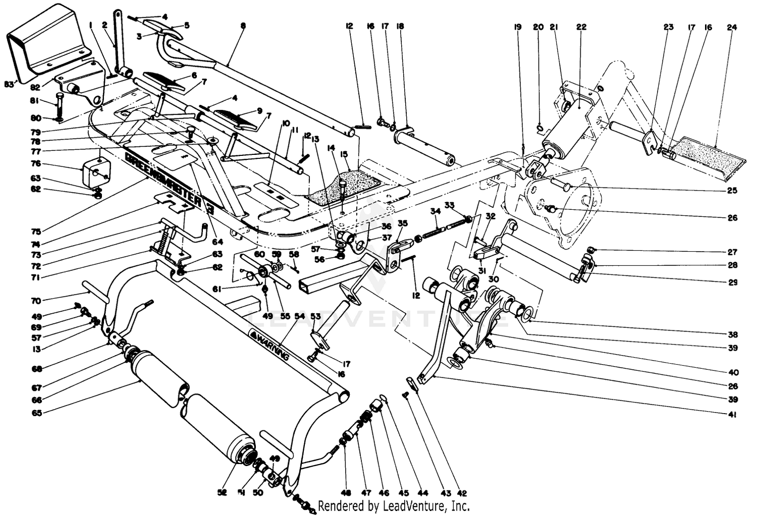 Foot Pedals And Roller Assembly