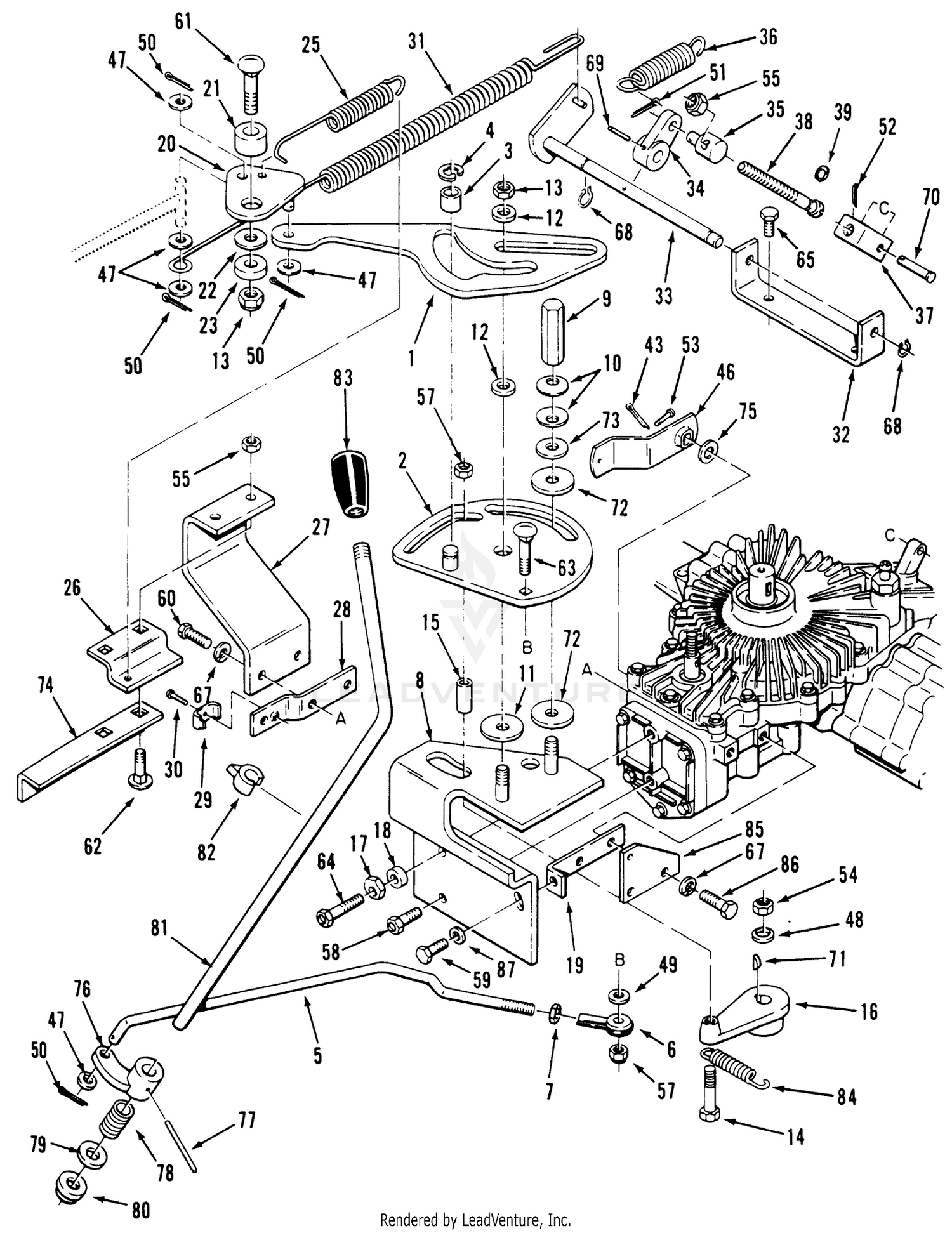 Transmission Linkage Assembly (212-H)