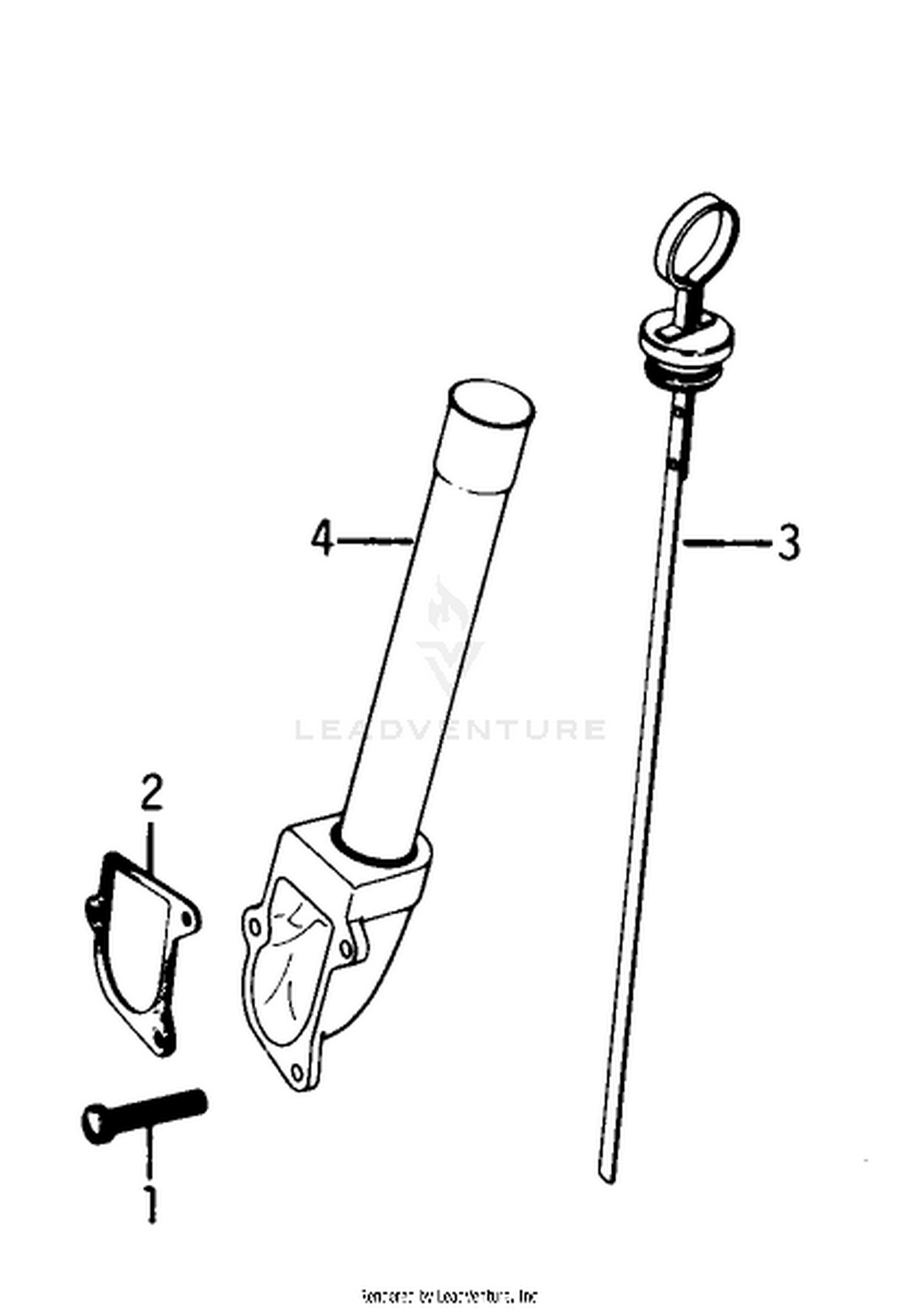 Dipstick-Engine Kohler Model No. K321s Spec. No. 60434 (continued)