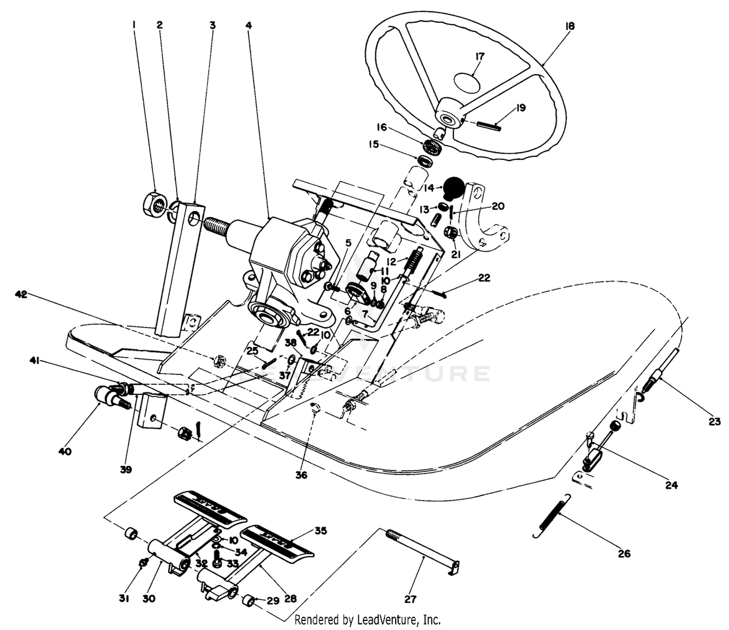 Pedals And Steering Wheel Assembly
