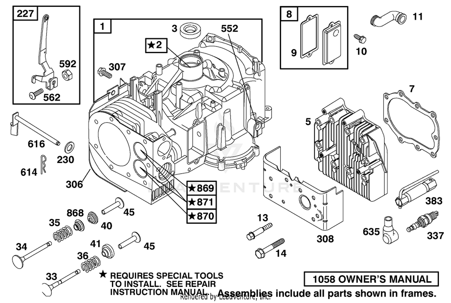 Engine Briggs  Stratton Model 195707-0421-E1