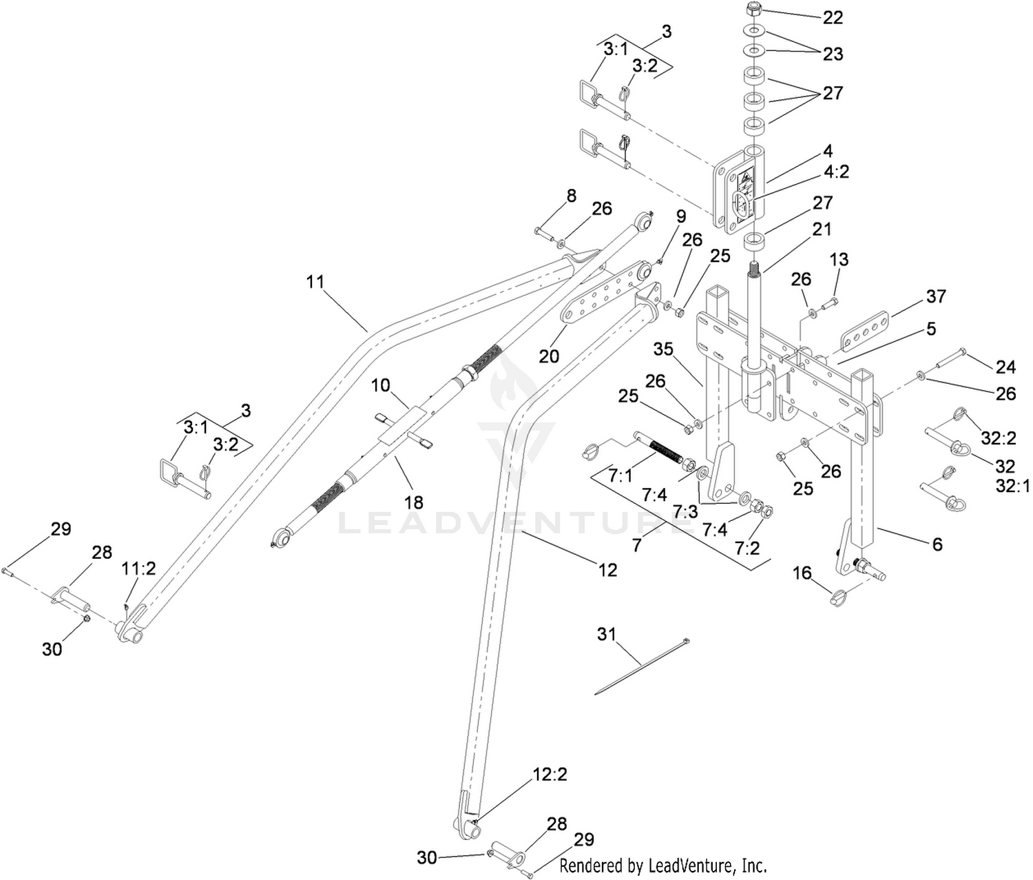 One Pass Hitch Assembly