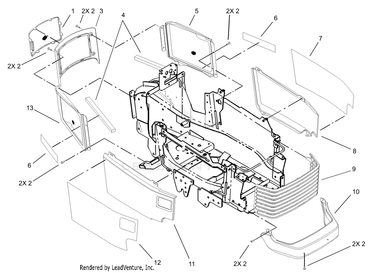 Grill  Side Panel Assembly