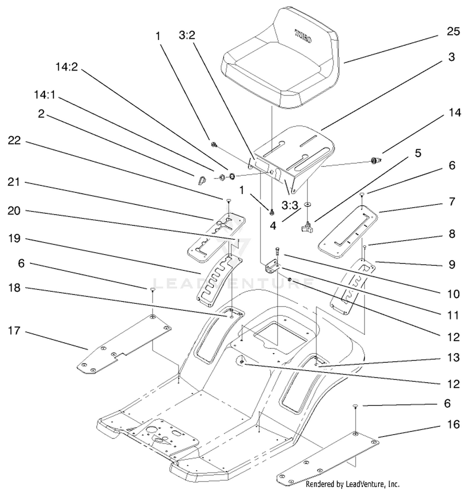 Rear Body  Seat Assembly