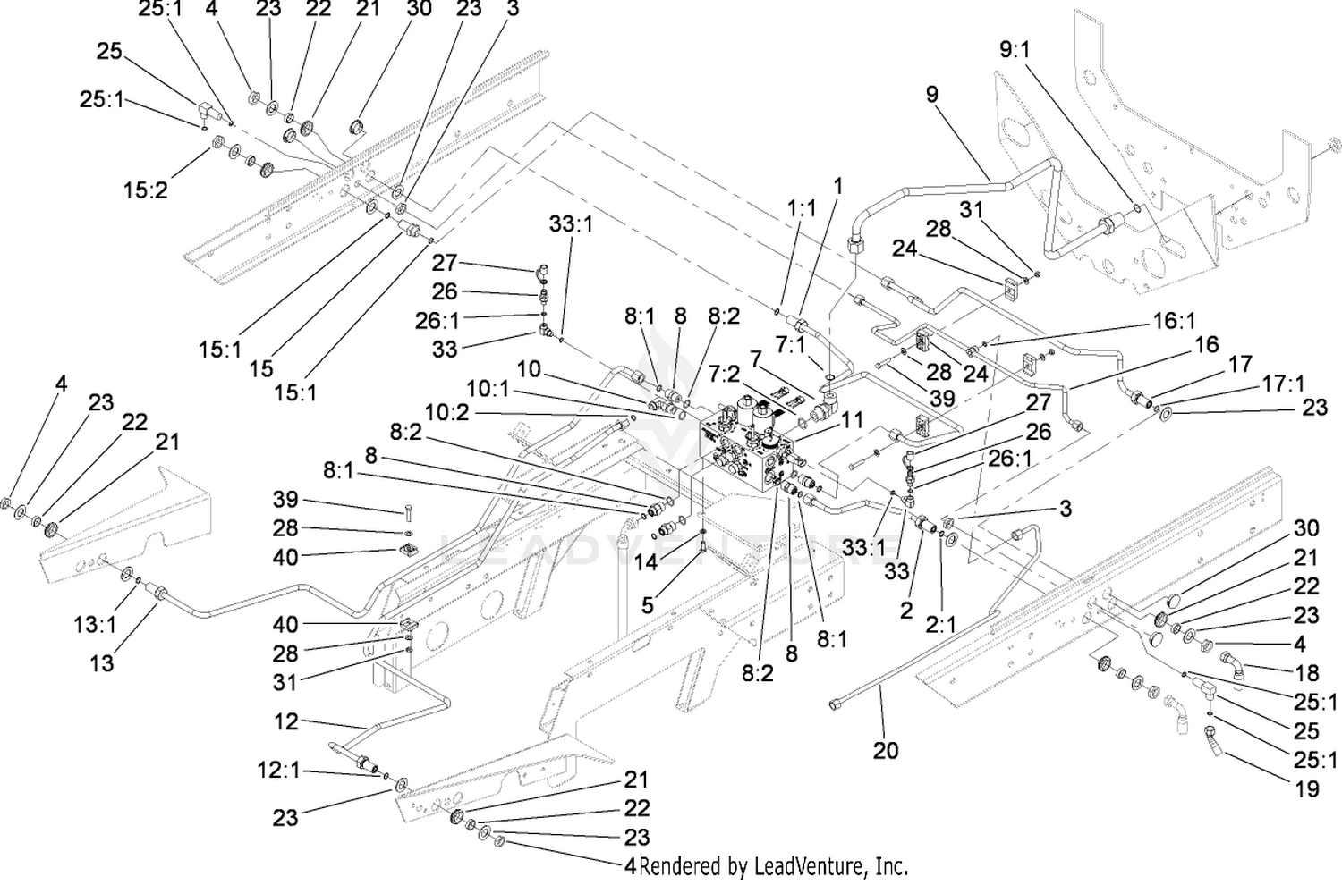 Rear Hydraulic Control Block Assembly