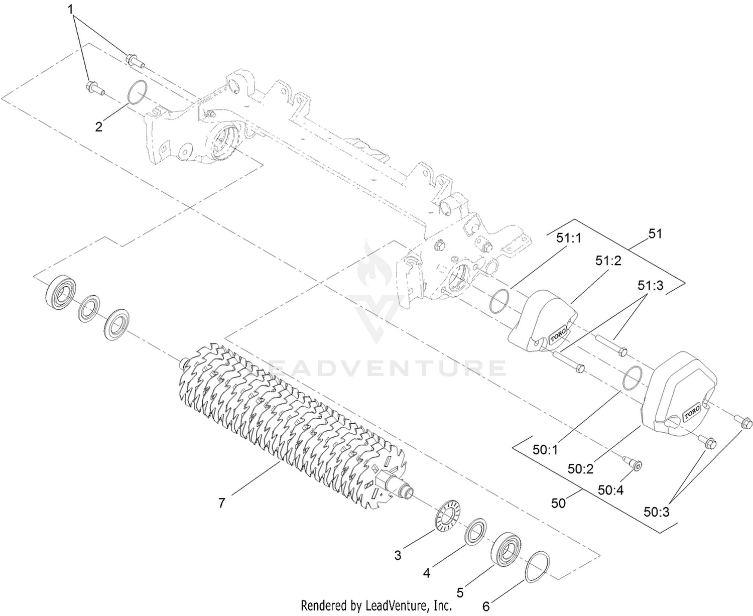 Verticutter Mounting Assembly