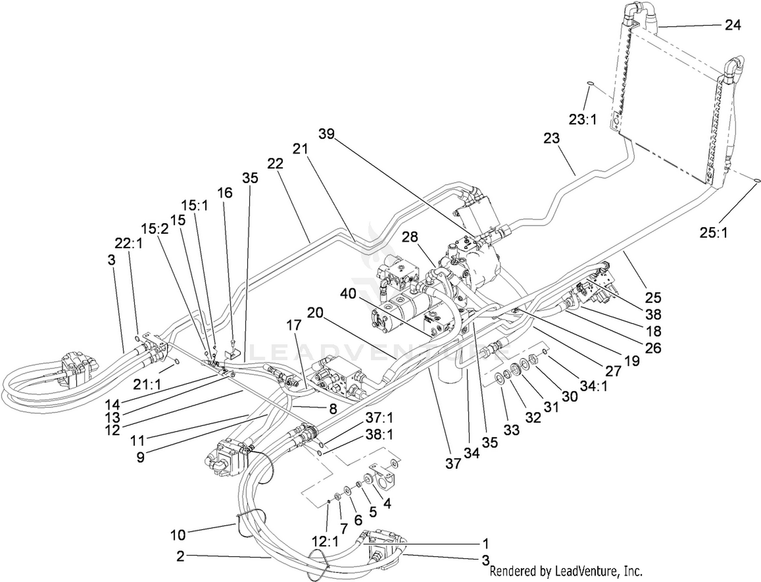 Power-Take-Off Hydraulic Assembly