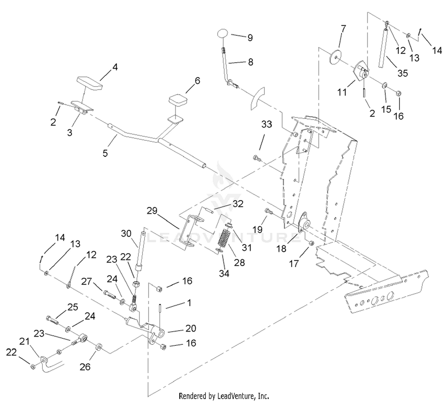 Traction Pedal Assembly