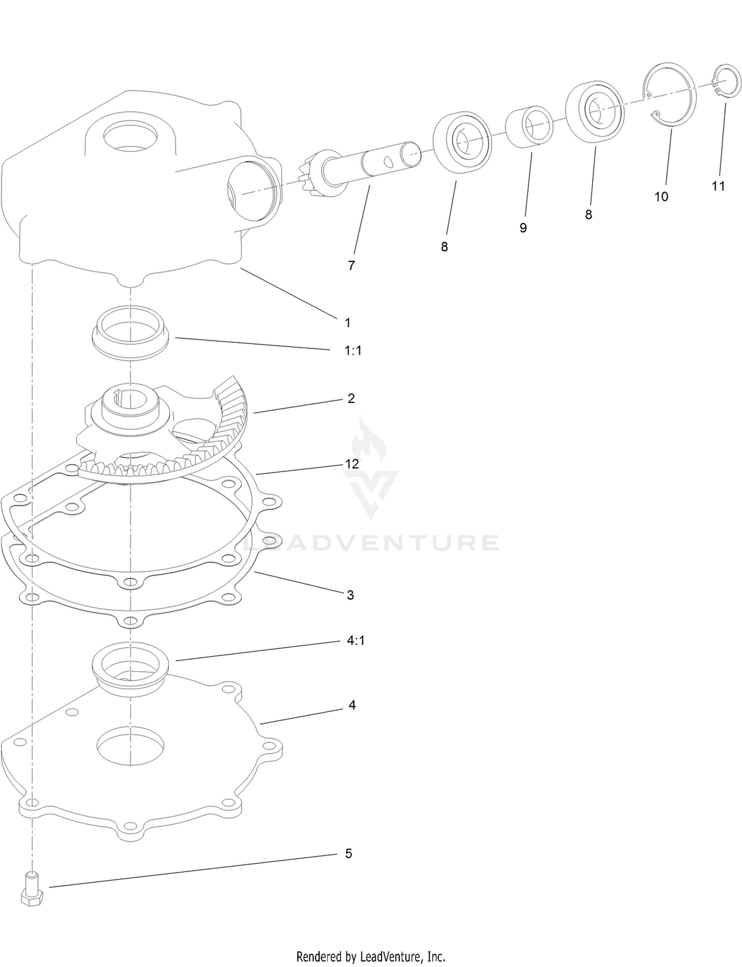 Steering Box Assembly No. 107-3526