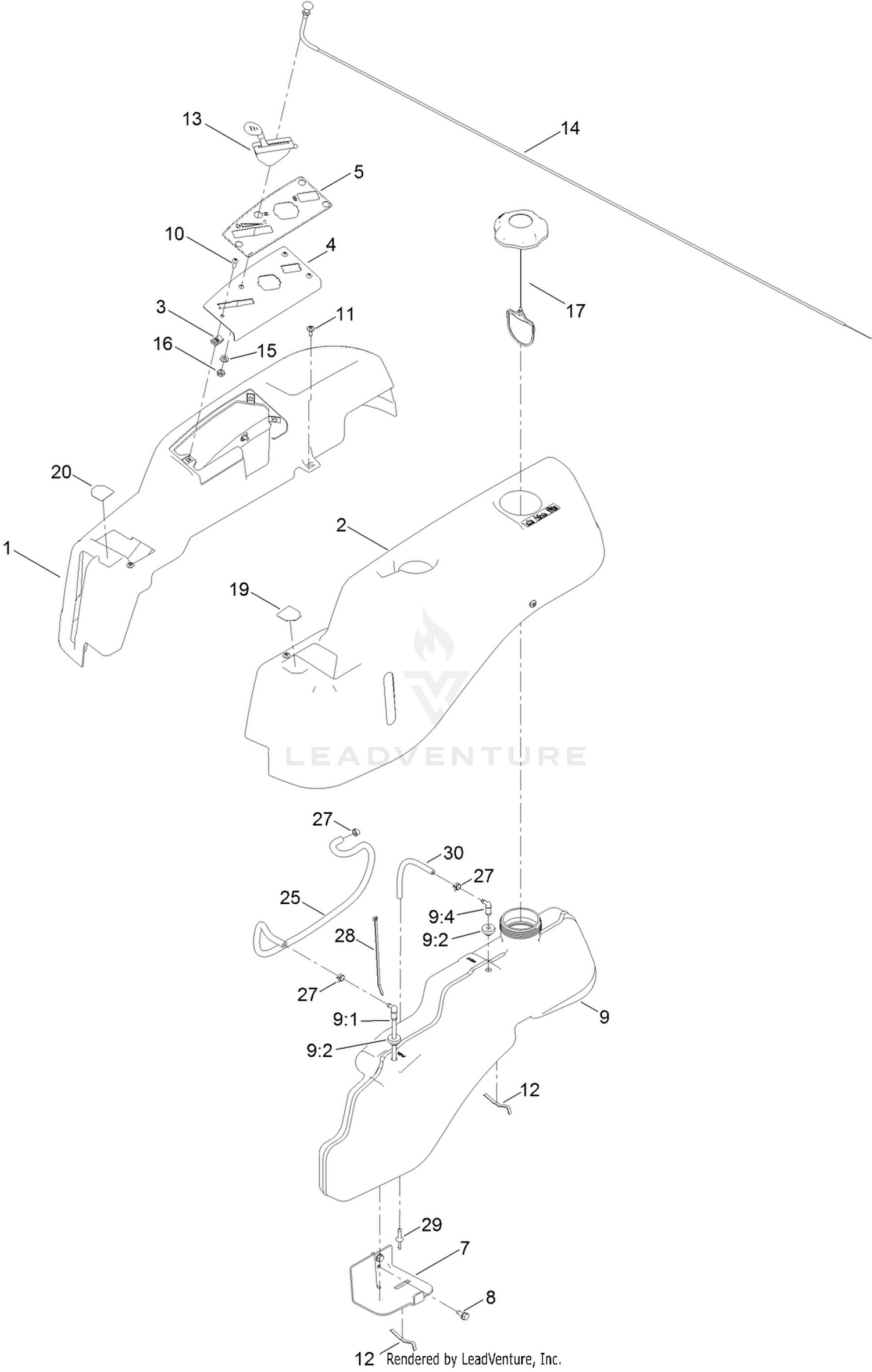 Body Styling and Fuel Tank Assembly