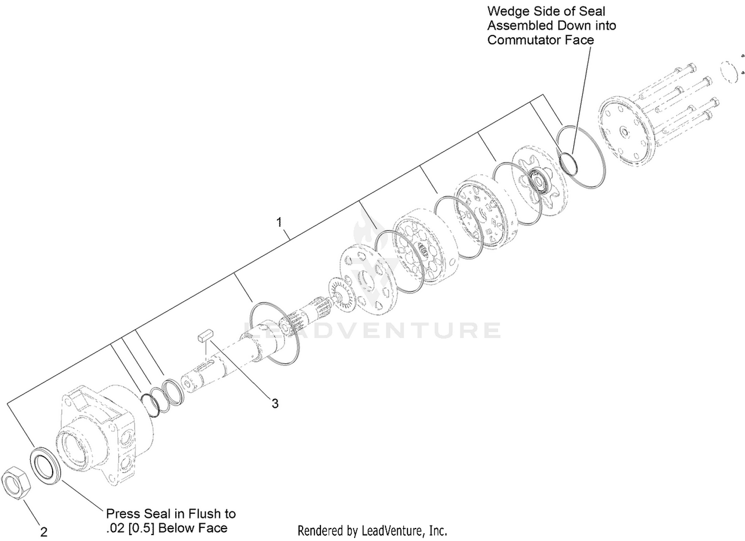 Hydraulic Motor Assembly No. 117-3284 (CCW)