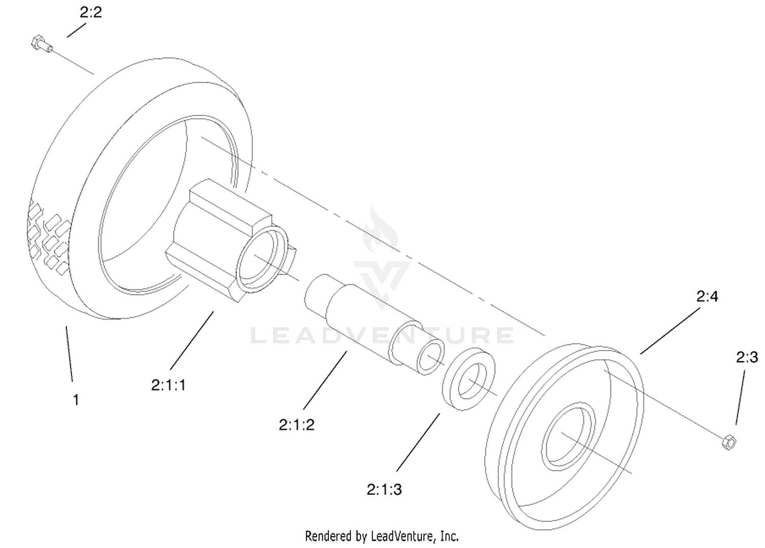 Front Wheel  Tire Assembly