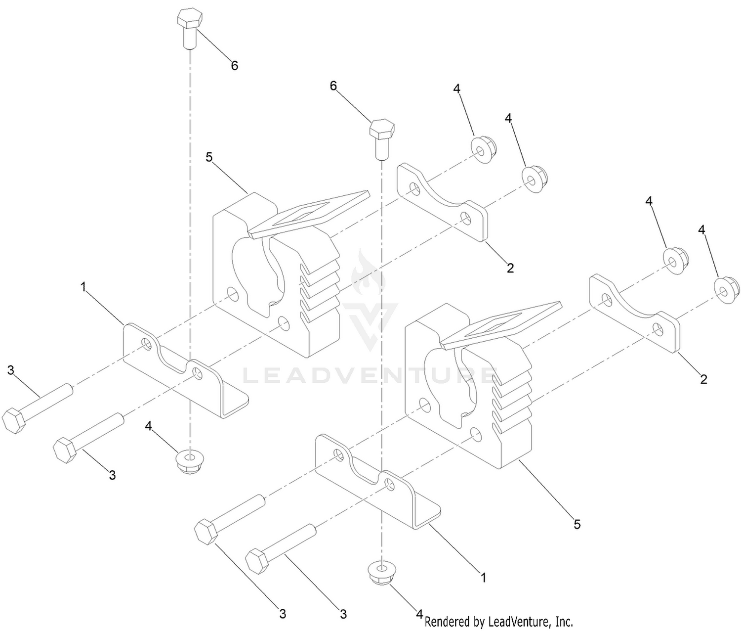 Large Bedrack Mount Grip Kit Assembly