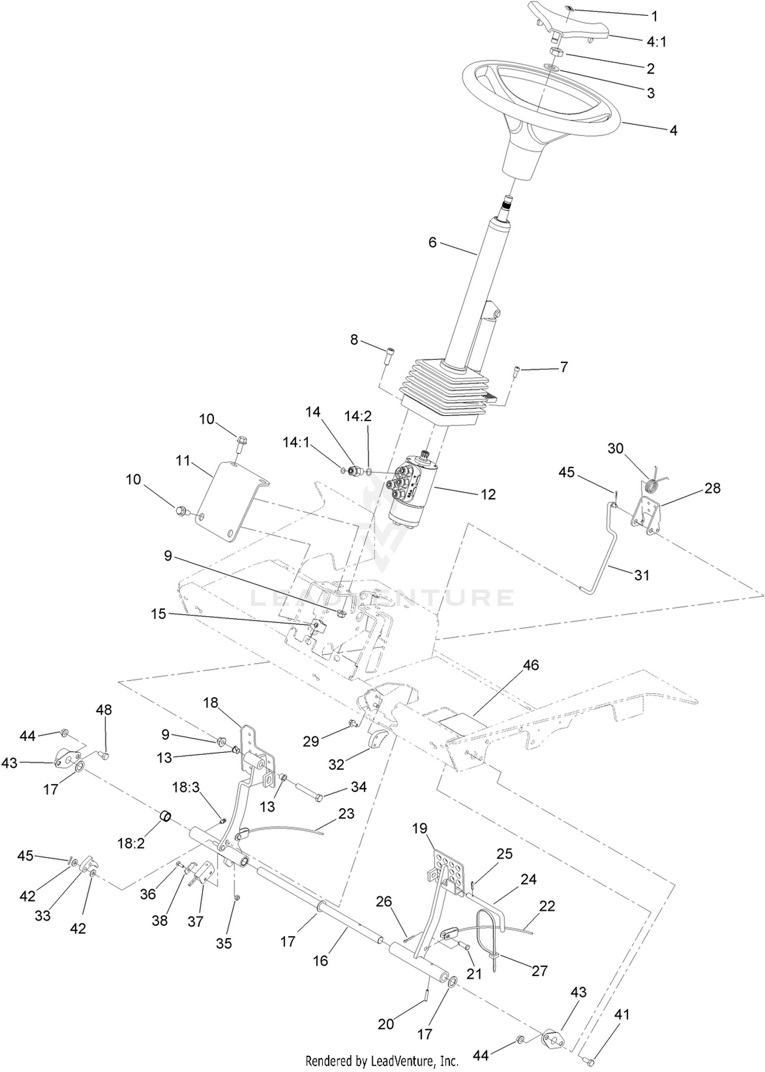 Steering and Brake Assembly