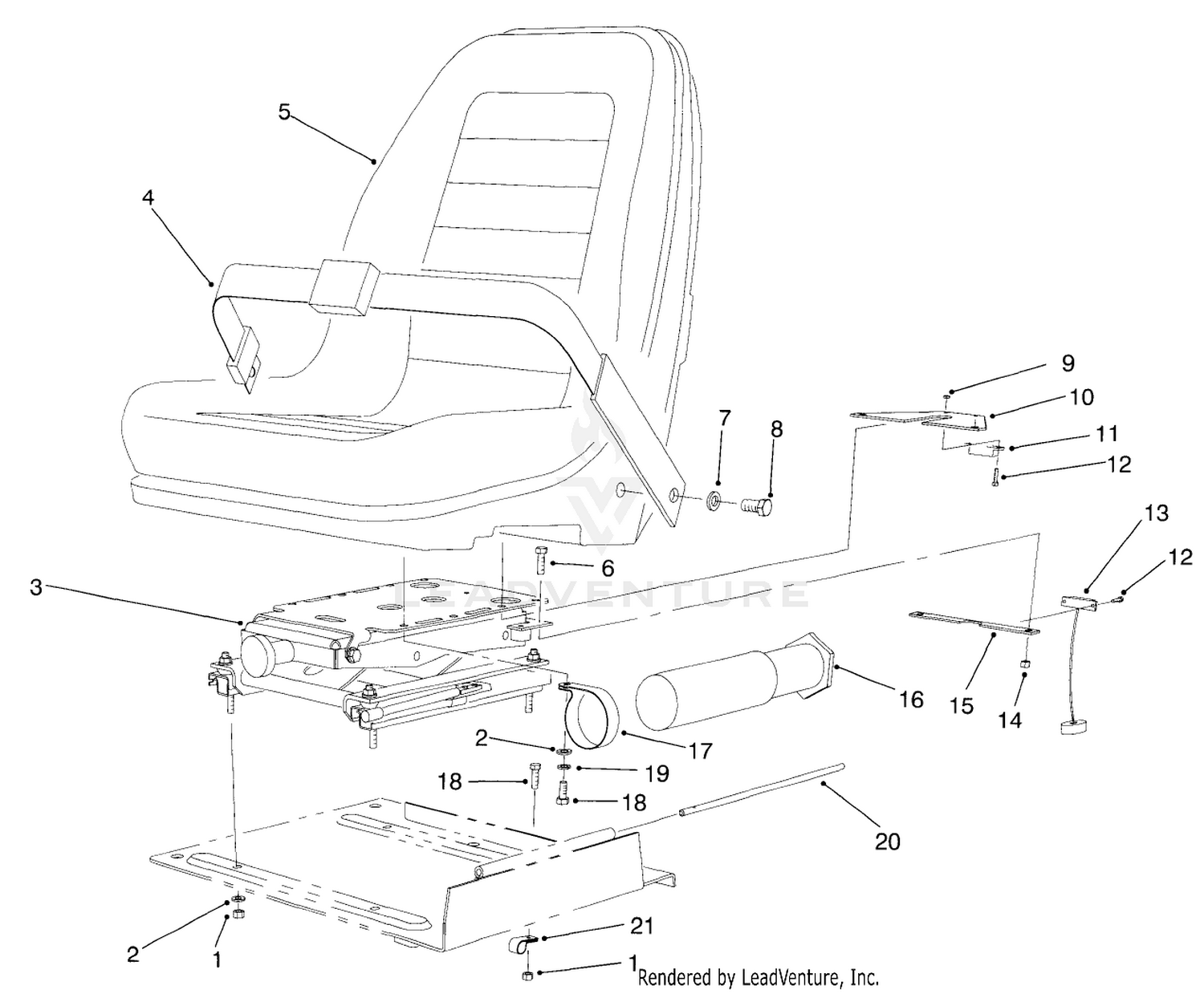 Seat Frame  Throttle Assembly