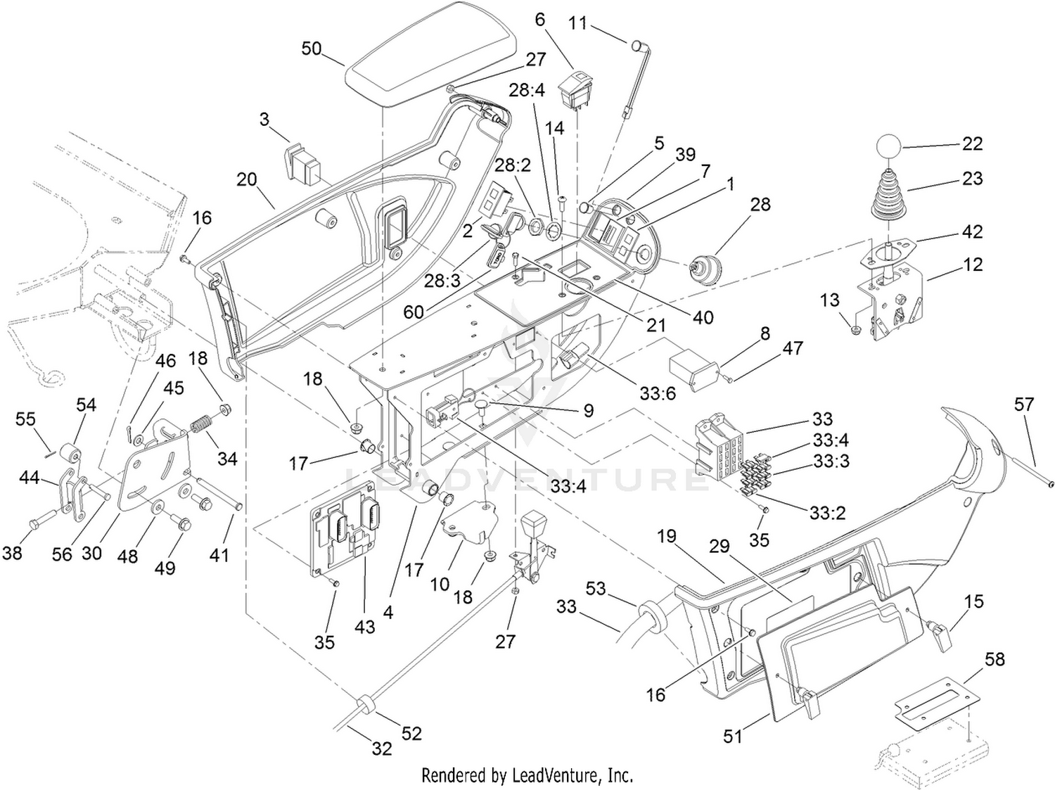 Console and Control Arm Assembly