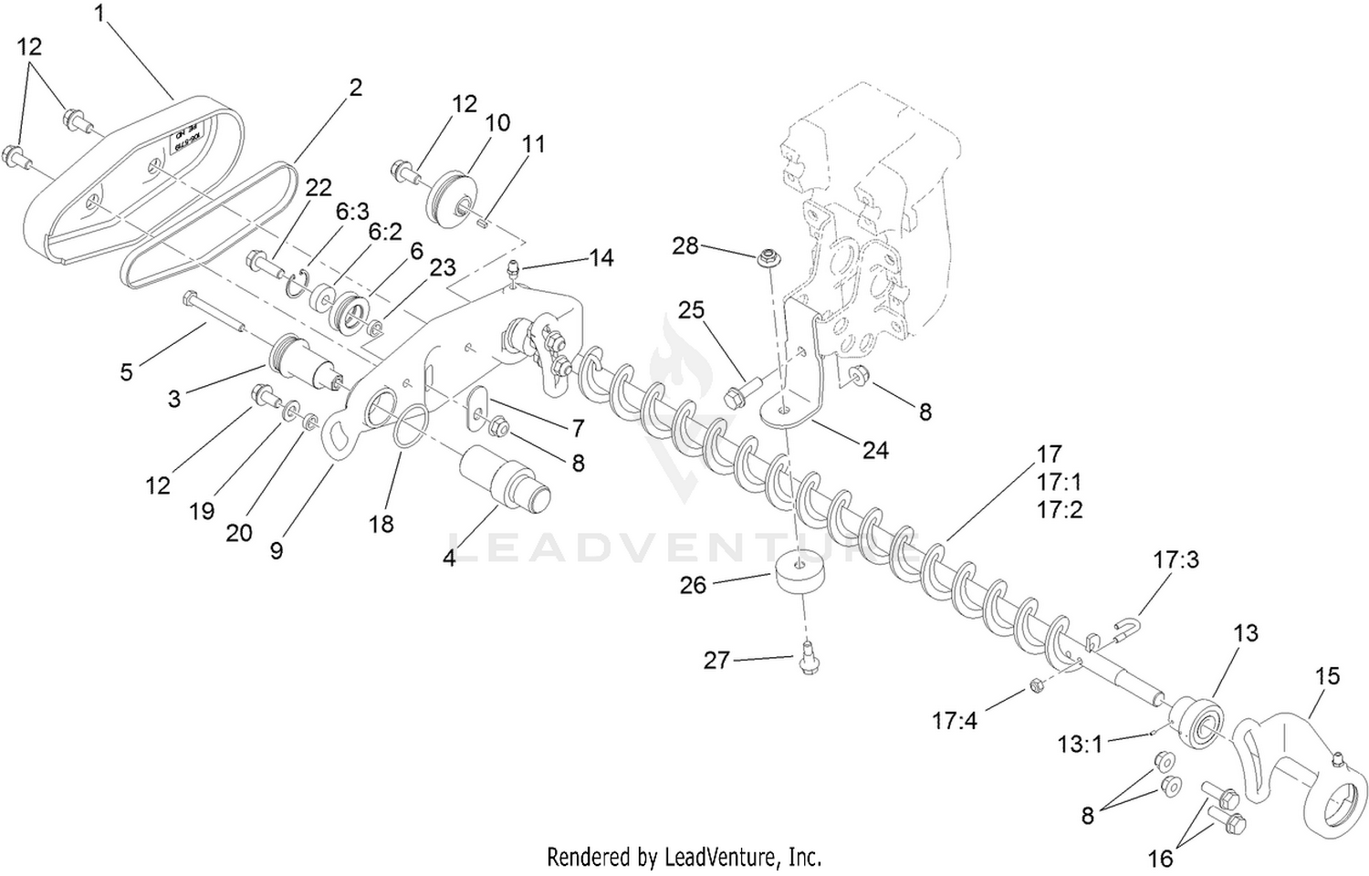 Rear Roller Brush Assembly