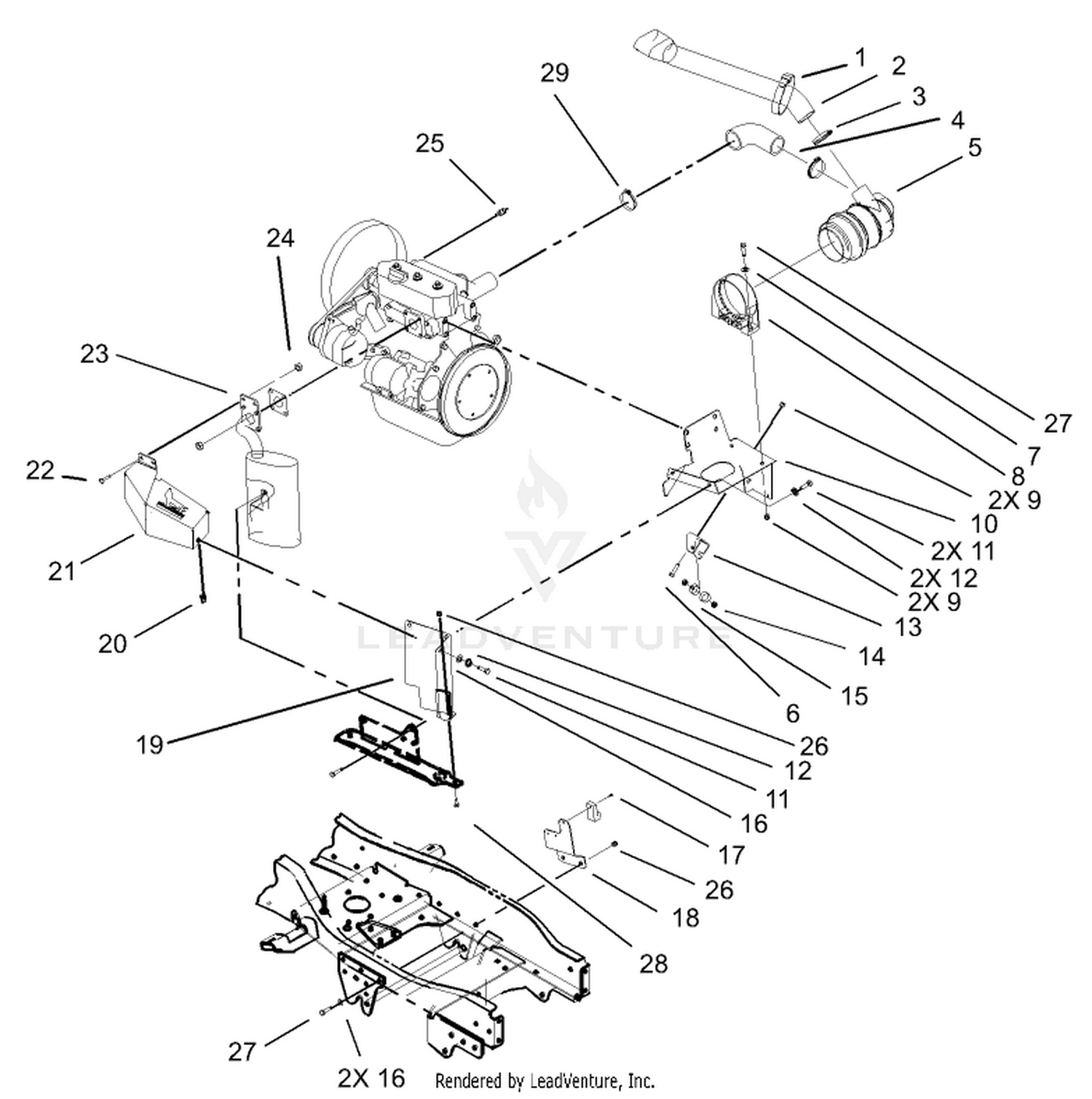 Liquid Cooled Diesel Engine Assembly (cont.) 2