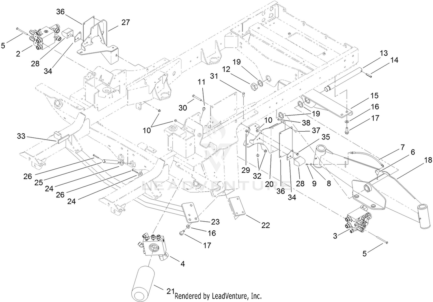 Frame and Rear Axle Assembly
