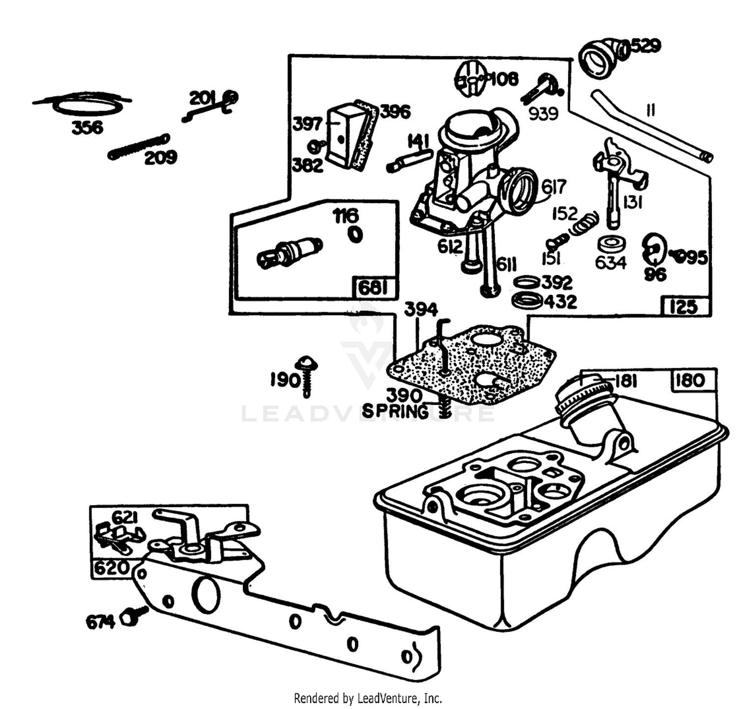 CARBURETOR ASSEMBLY MODEL NO. 110908-1207-01