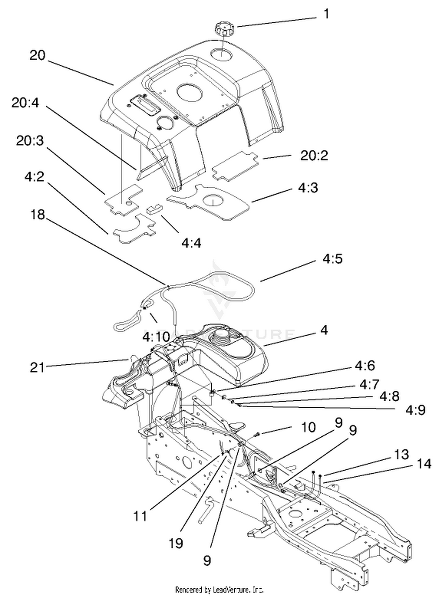 Fender  Fuel System Assembly