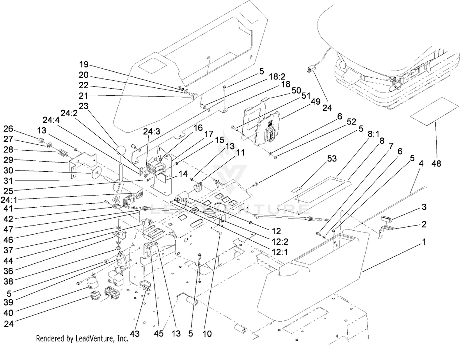 Control Console and Tool Box Assembly