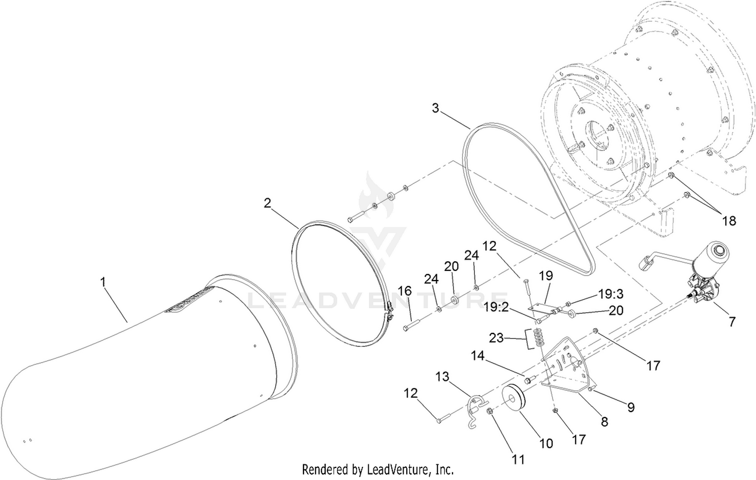 Nozzle, Belt and Guard Assembly