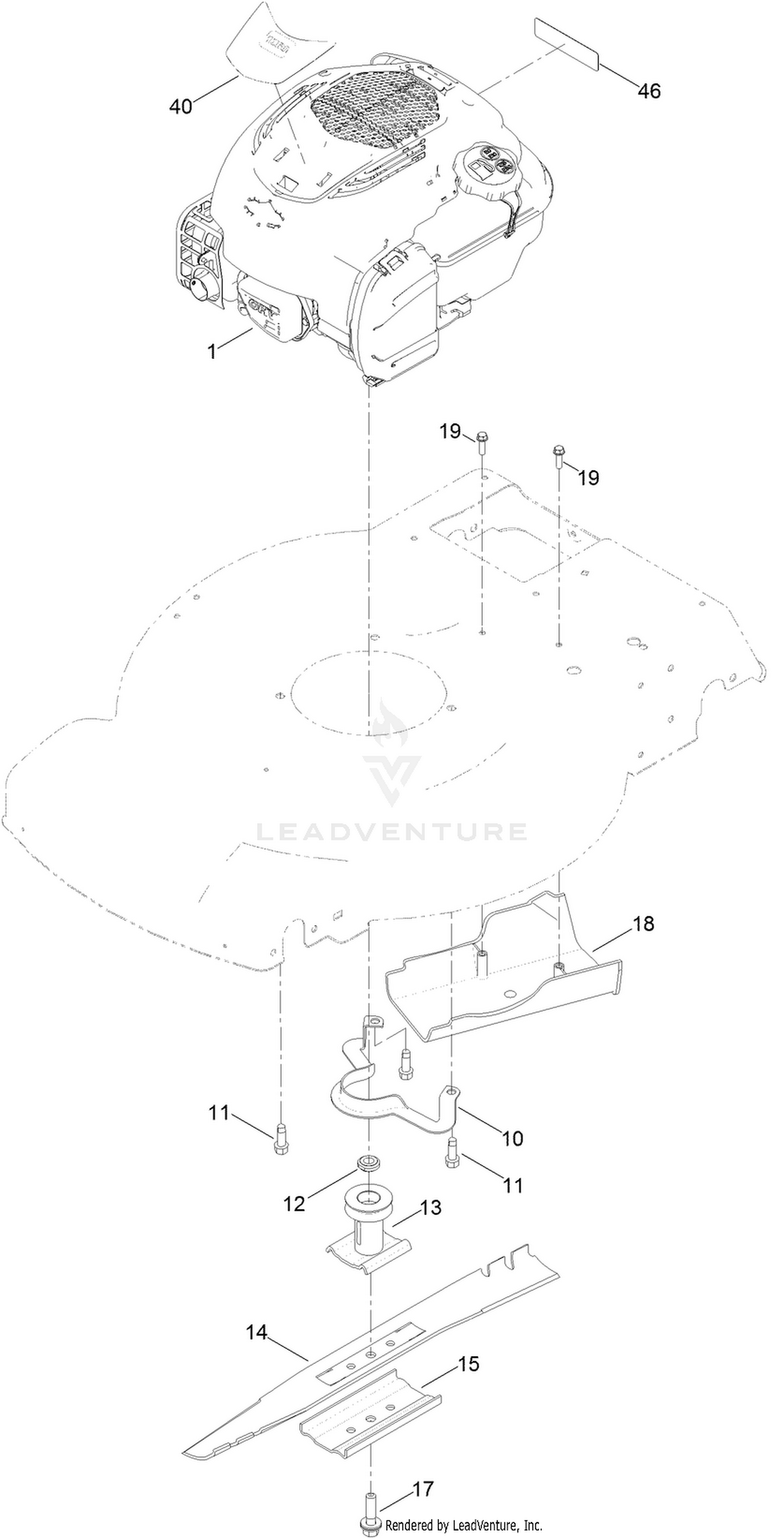 Engine and Blade Assembly