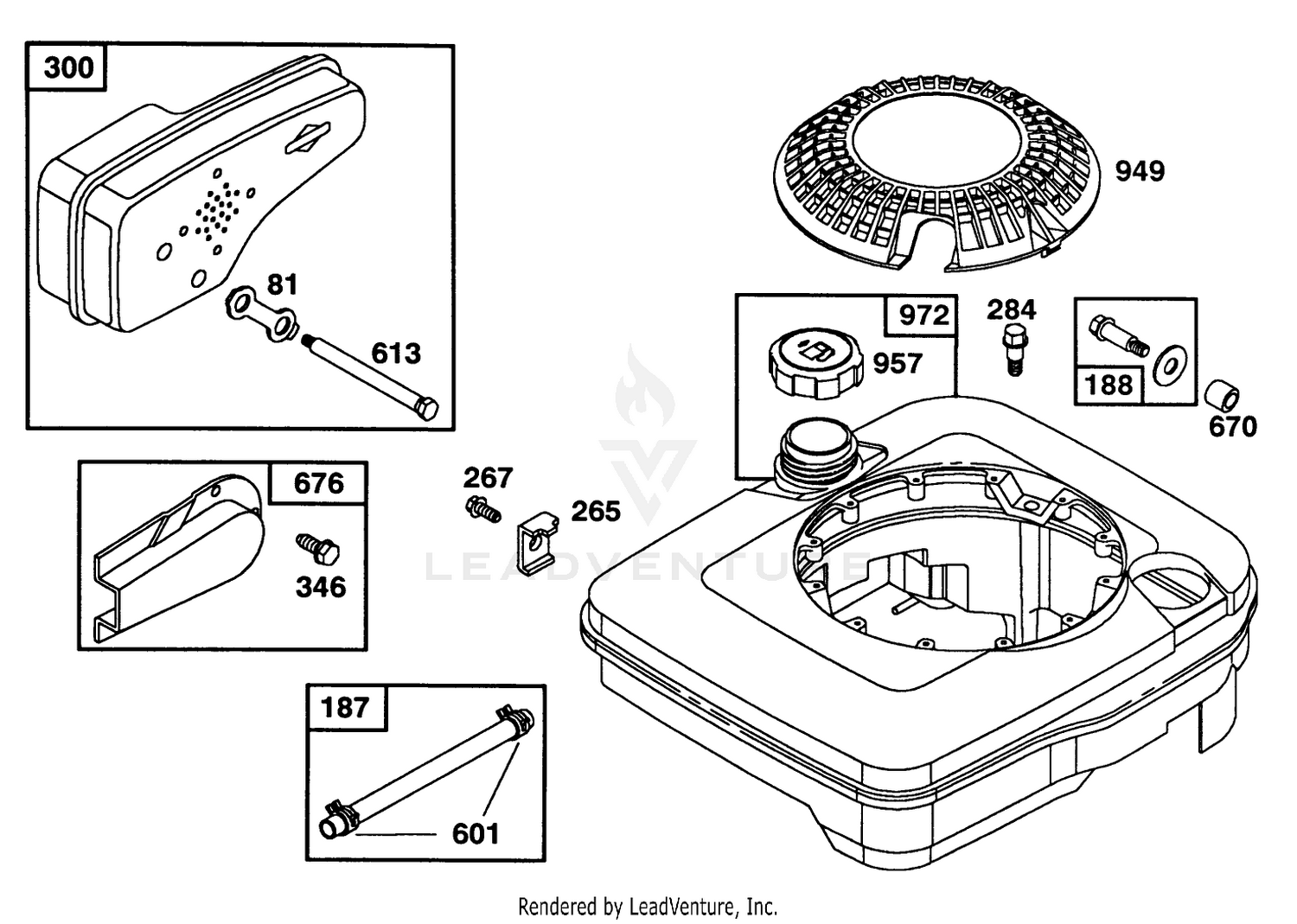 Engine Briggs  Stratton Model 124702-3115-01 7