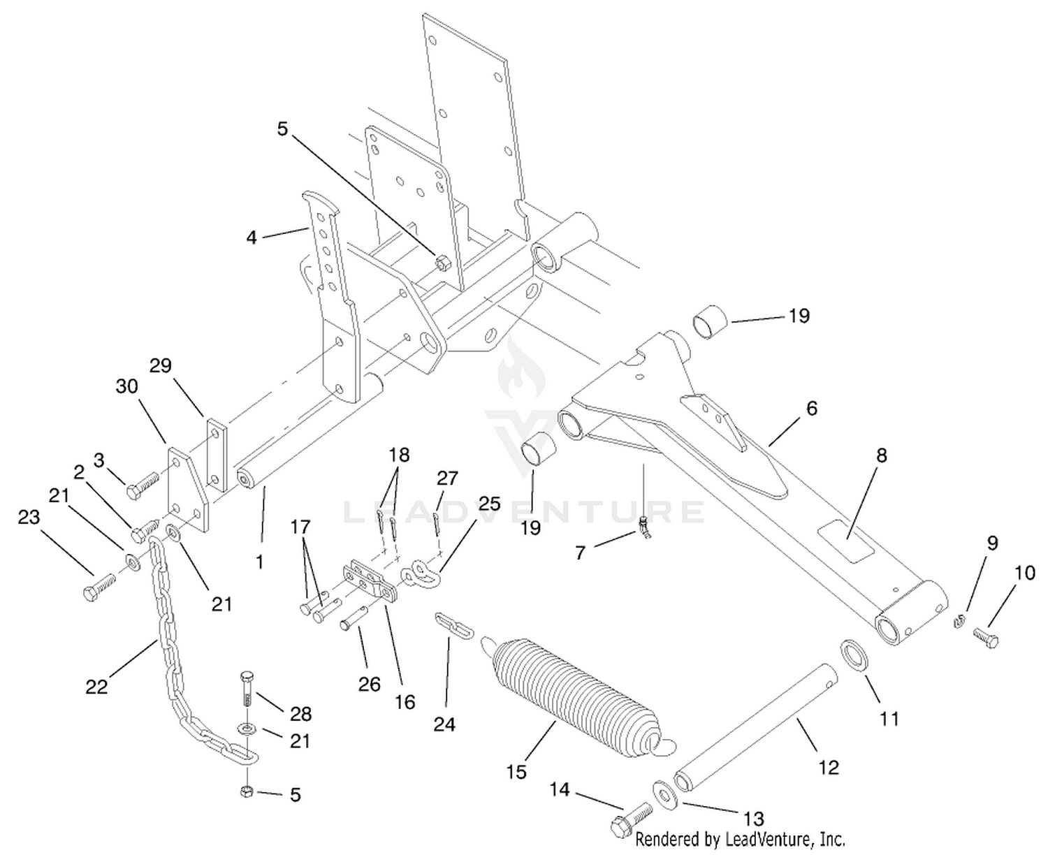 Front Cutting Unit Lift Arm Assembly