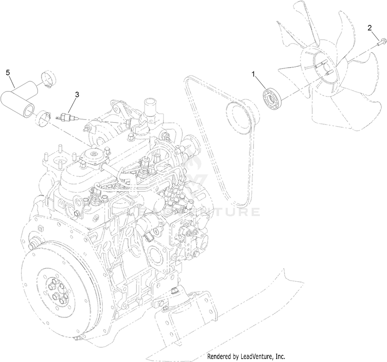 Fan Spacer and Thermoswitch Assembly