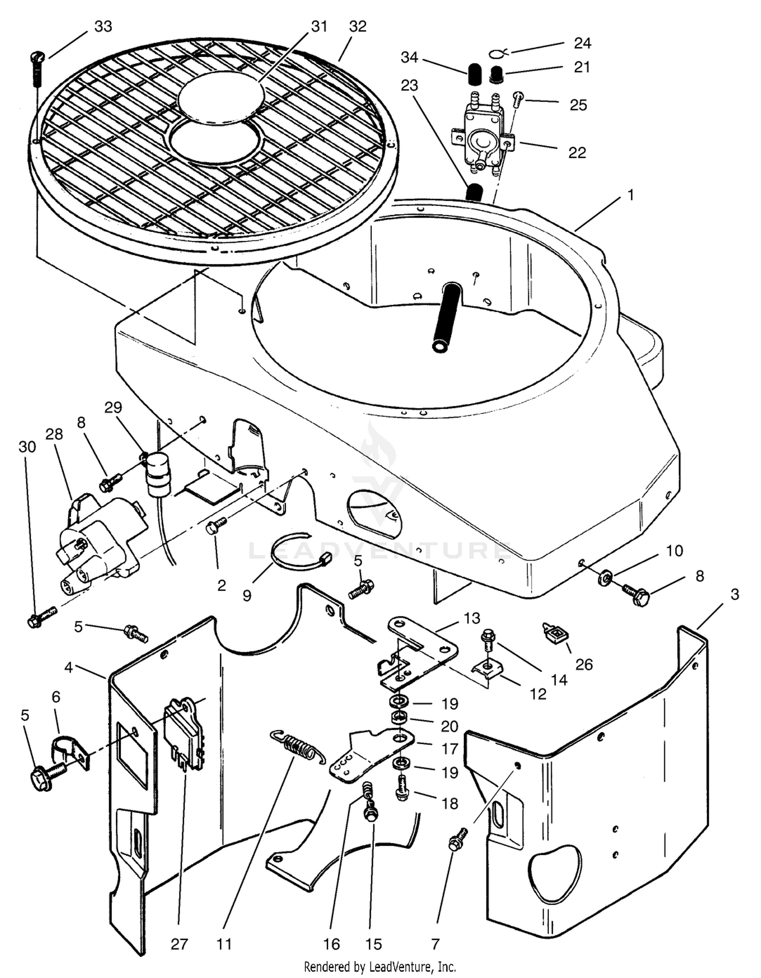Covers, Fuel Pump Coil, Regul.ator  Governor Linkage Assembly