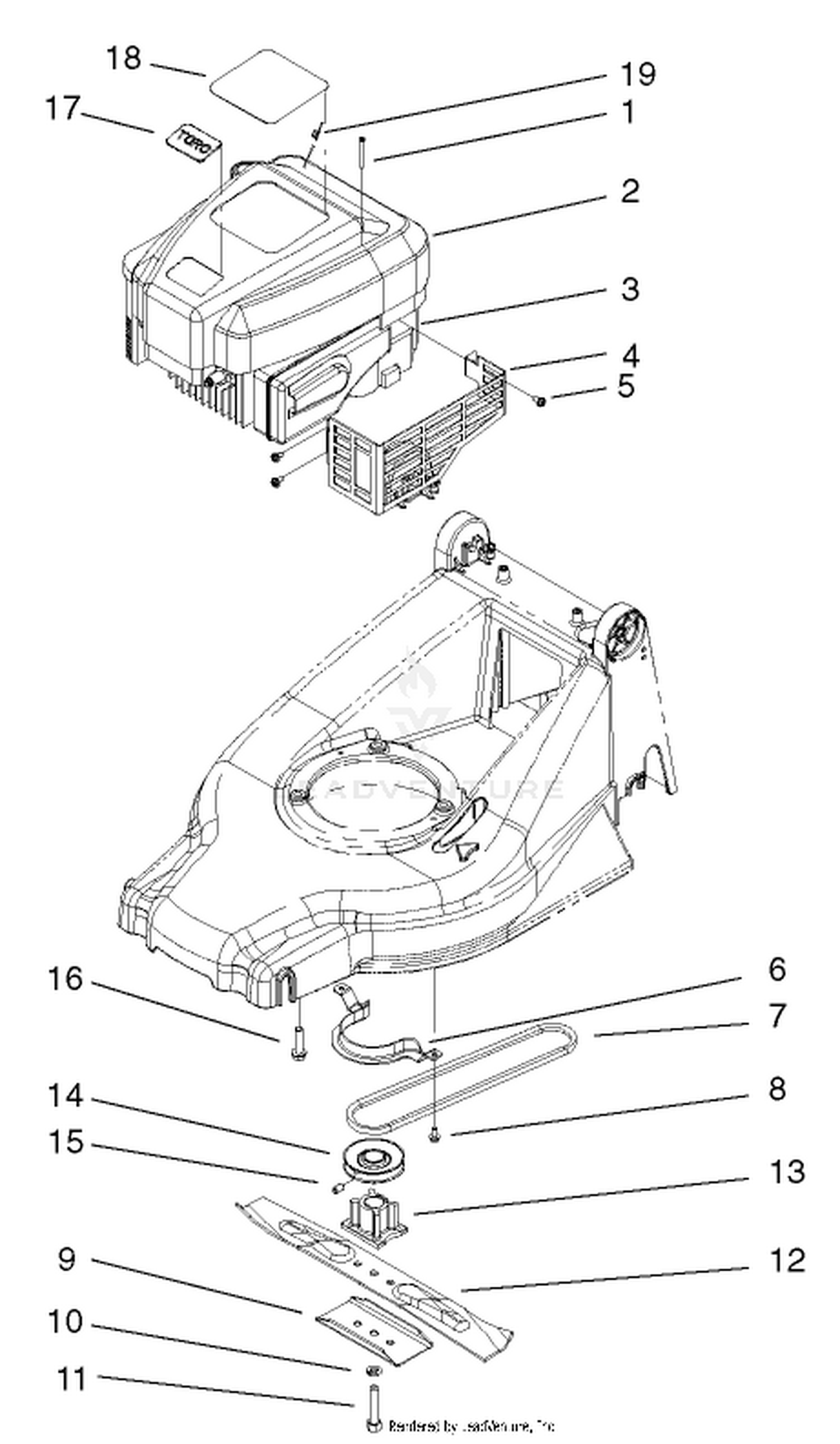 Engine and Blade Assembly